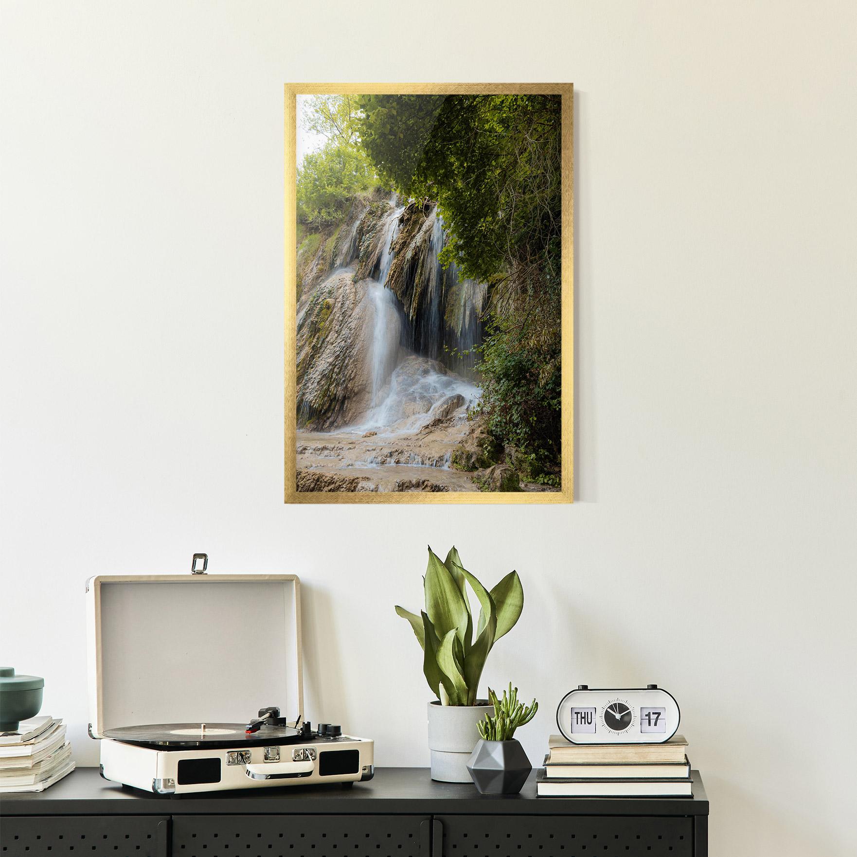 Gerahmte Poster Forest Waterfall View mockup 2