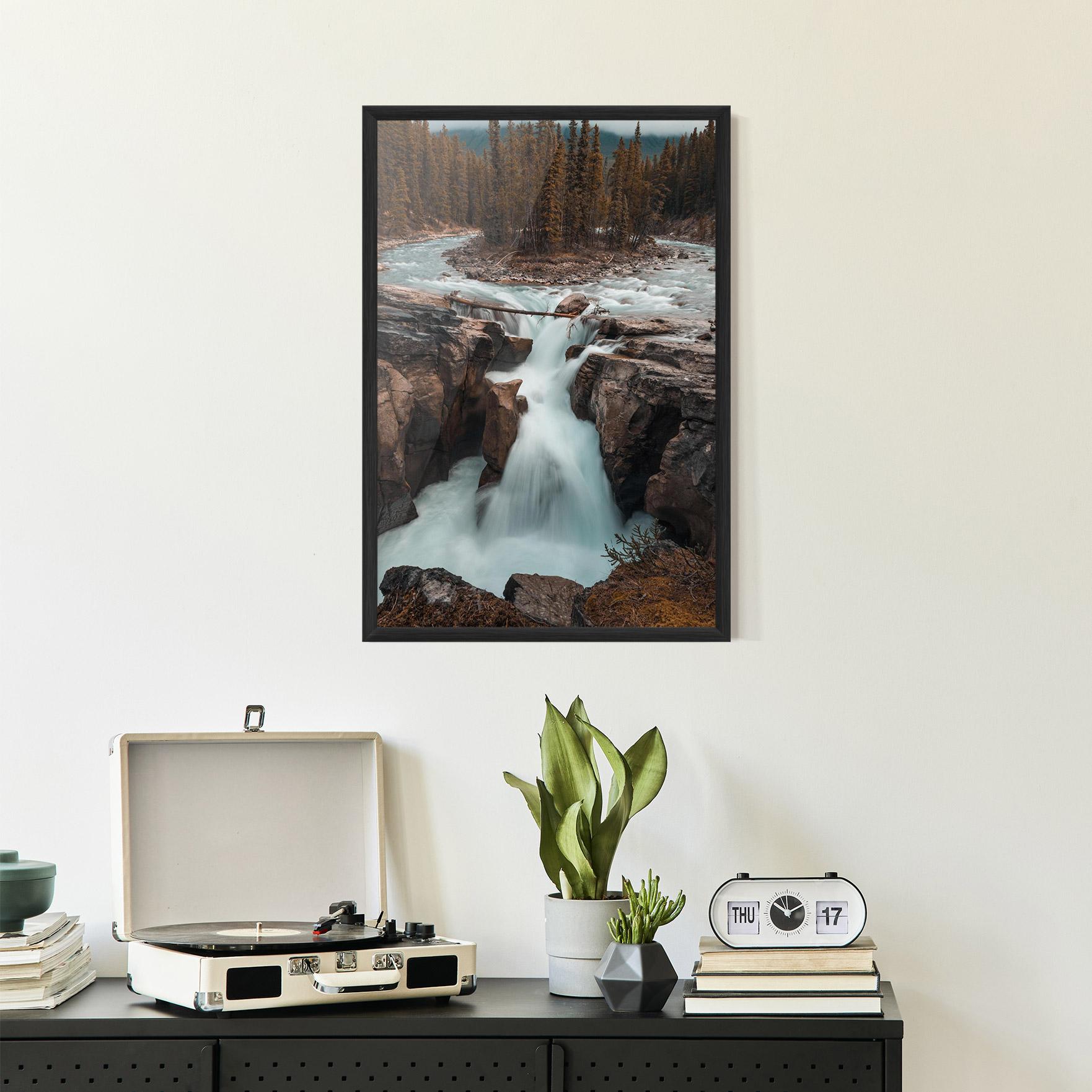 Gerahmte Poster Orange Trees Waterfall mockup 2