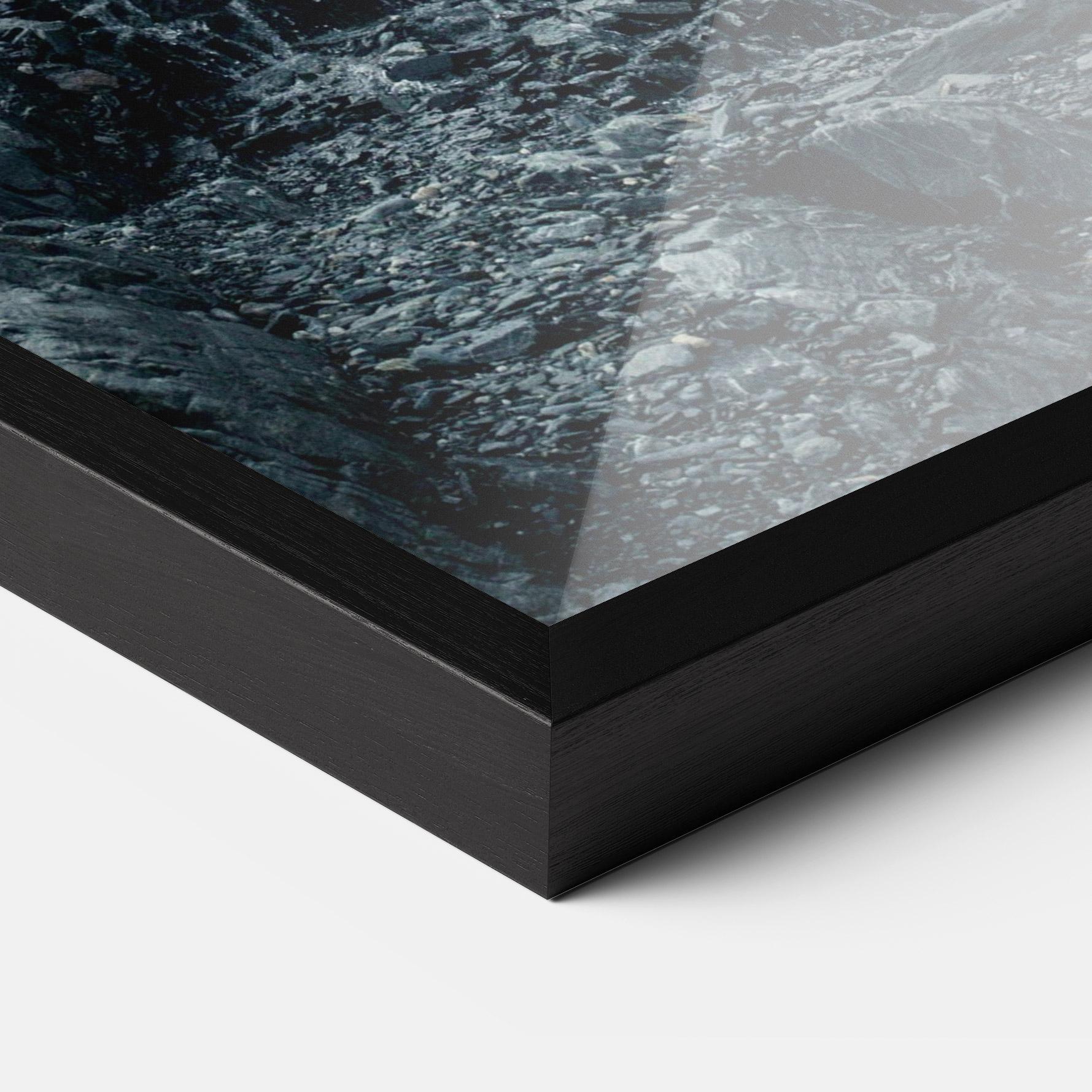 Gerahmte Poster Blue Rocks Waterfall mockup 3