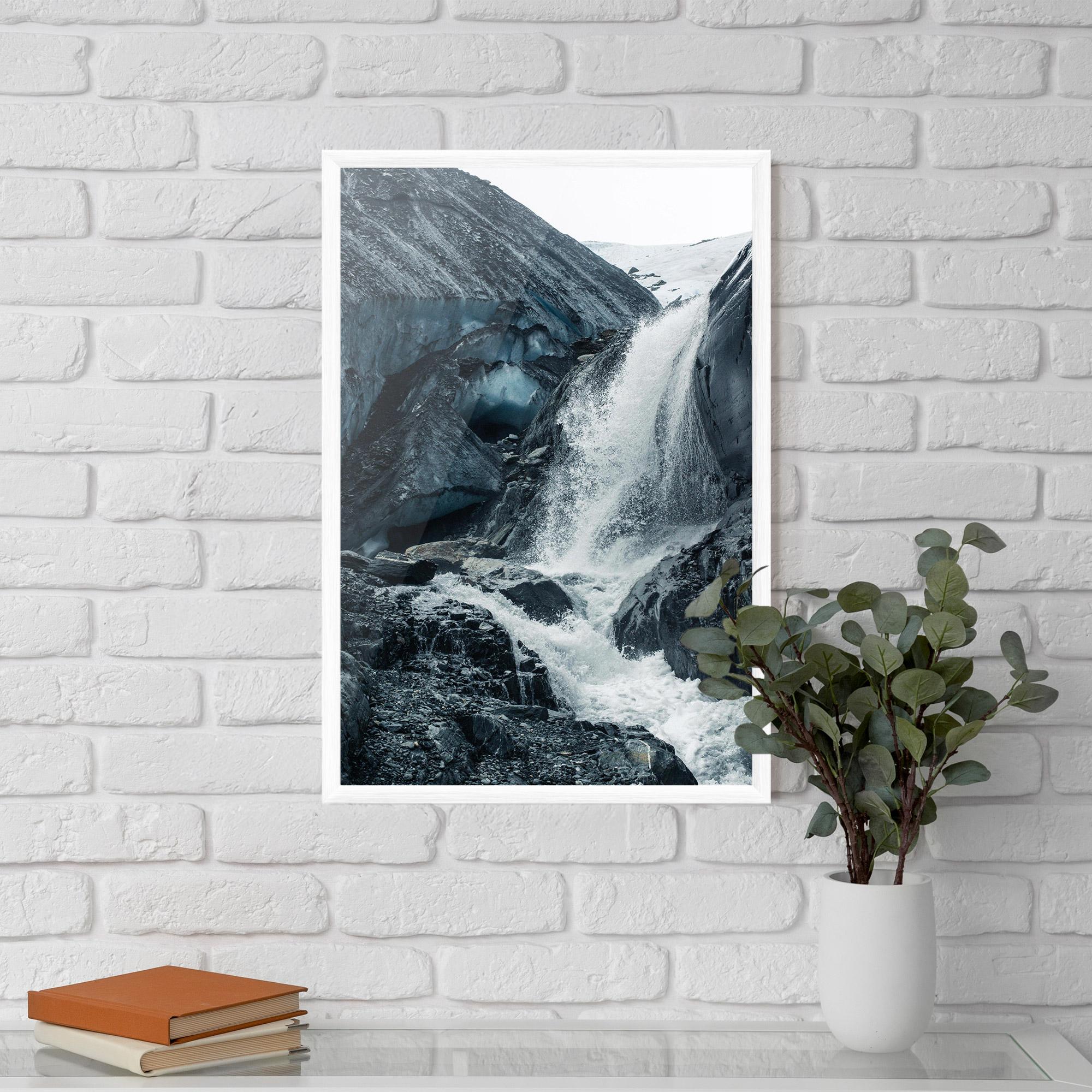 Gerahmte Poster Blue Rocks Waterfall mockup 5