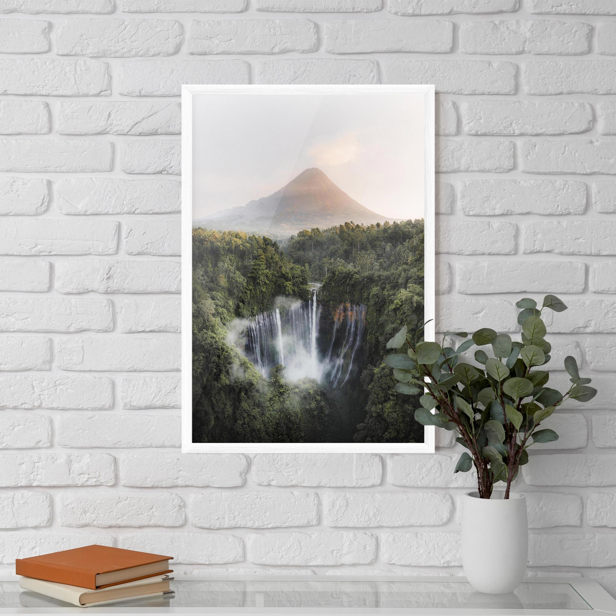 Gerahmte Poster Vulcano Waterfall mockup 5
