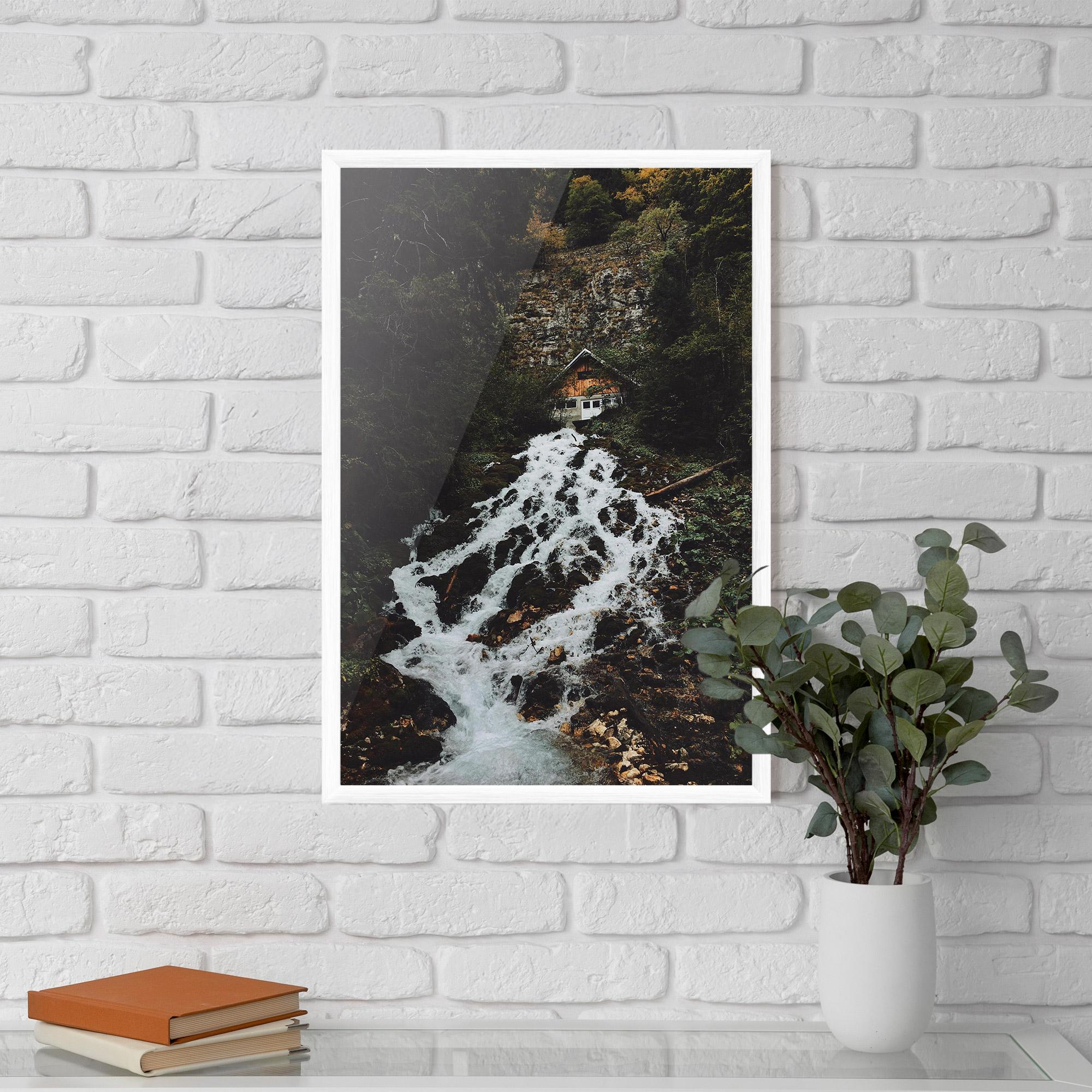 Gerahmte Poster Waterfall From Home mockup 5