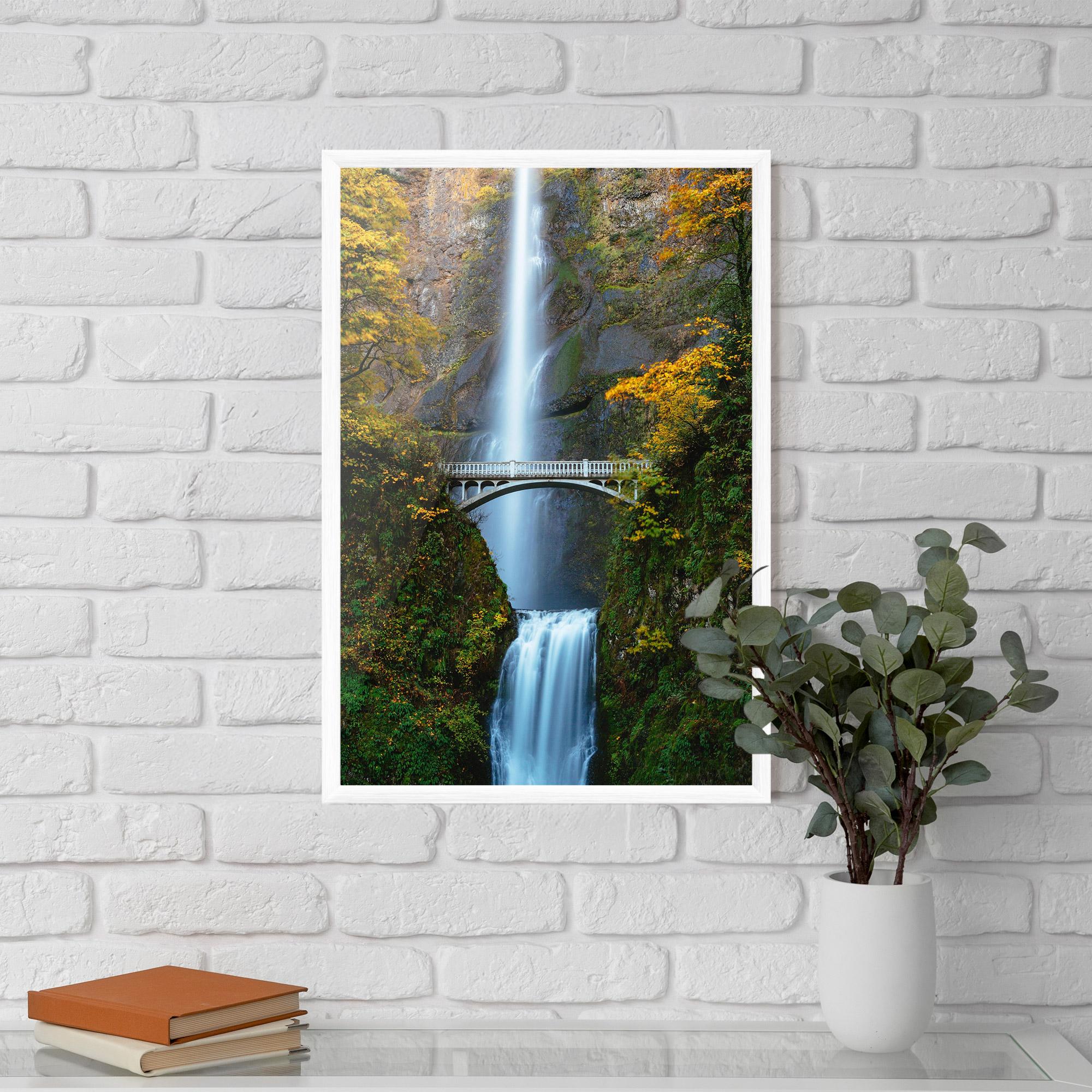 Gerahmte Poster Yellow Leaves Bridge mockup 5