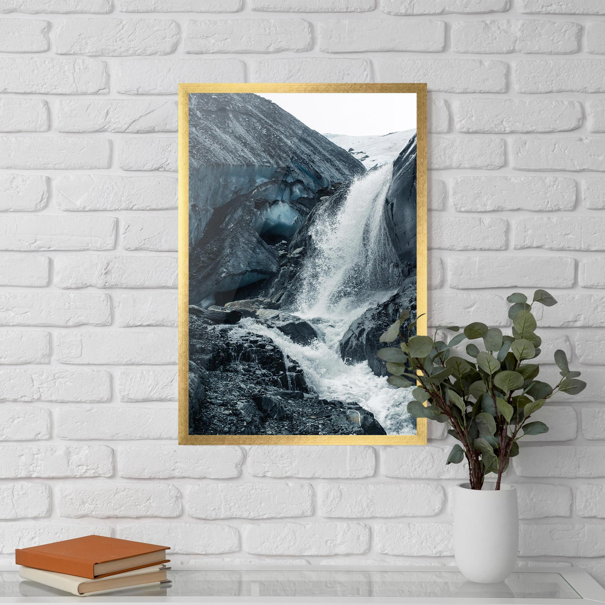 Gerahmte Poster Blue Rocks Waterfall mockup 5
