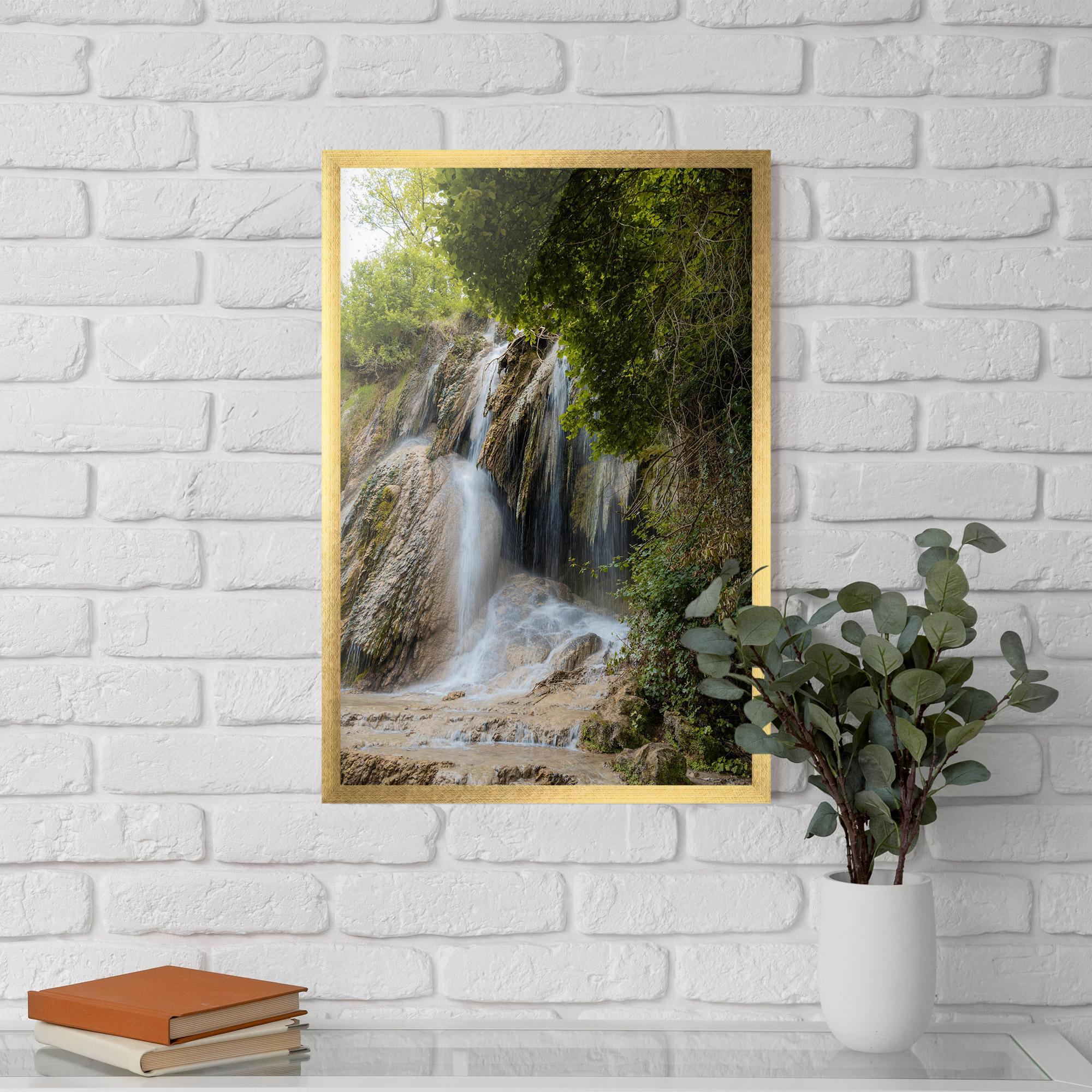 Gerahmte Poster Forest Waterfall View mockup 5