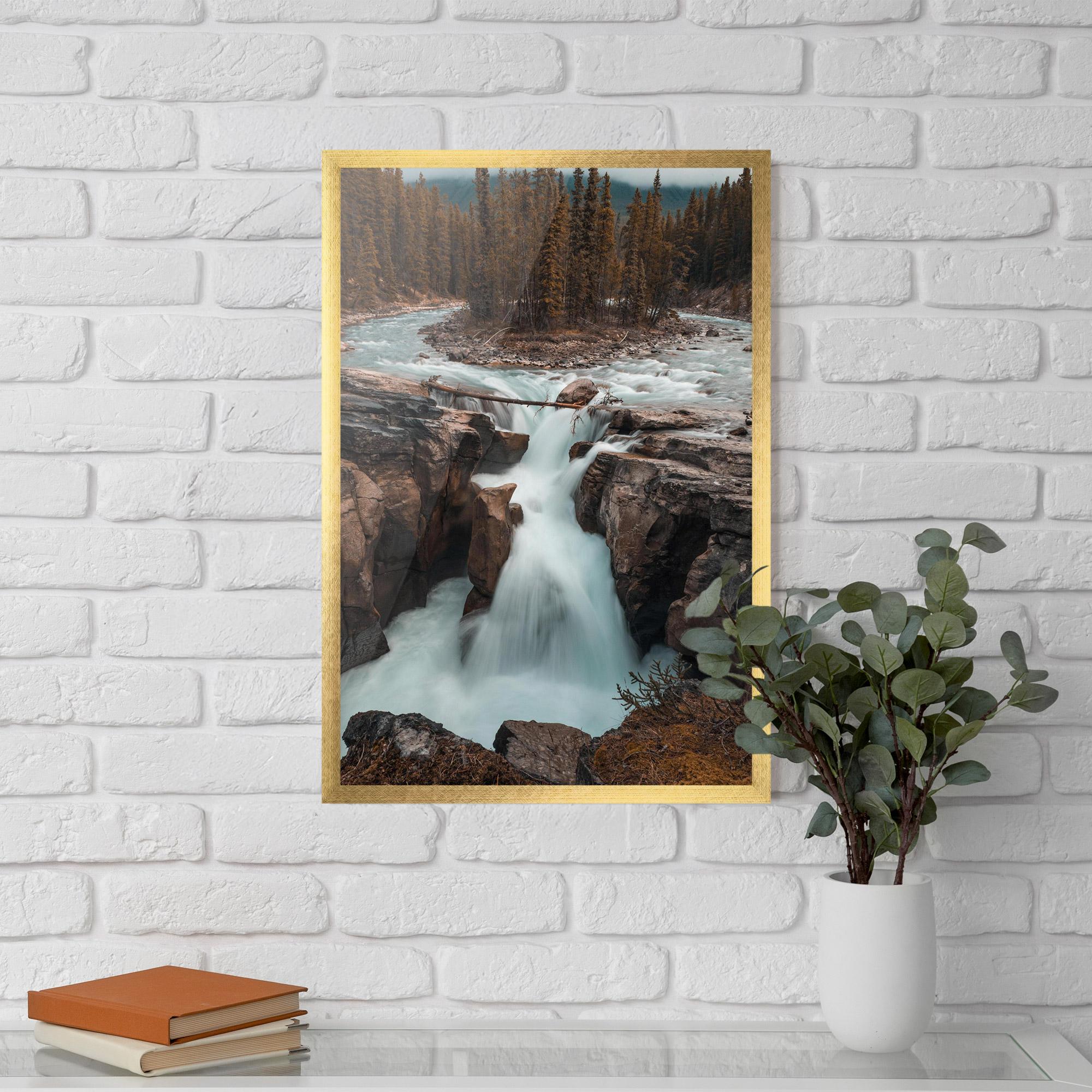 Gerahmte Poster Orange Trees Waterfall mockup 5
