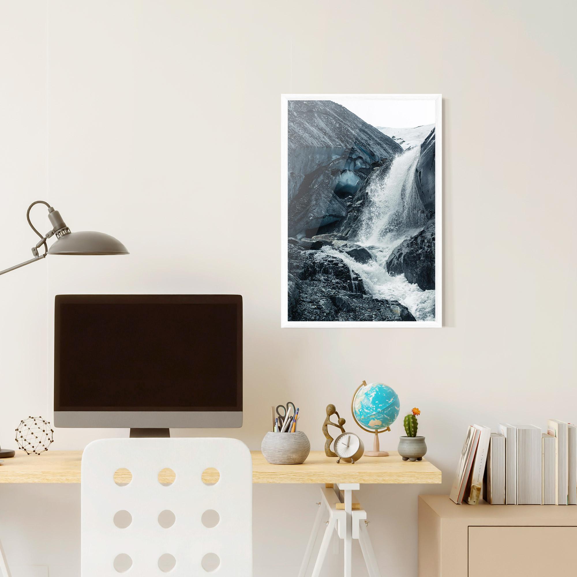 Gerahmte Poster Blue Rocks Waterfall mockup 6