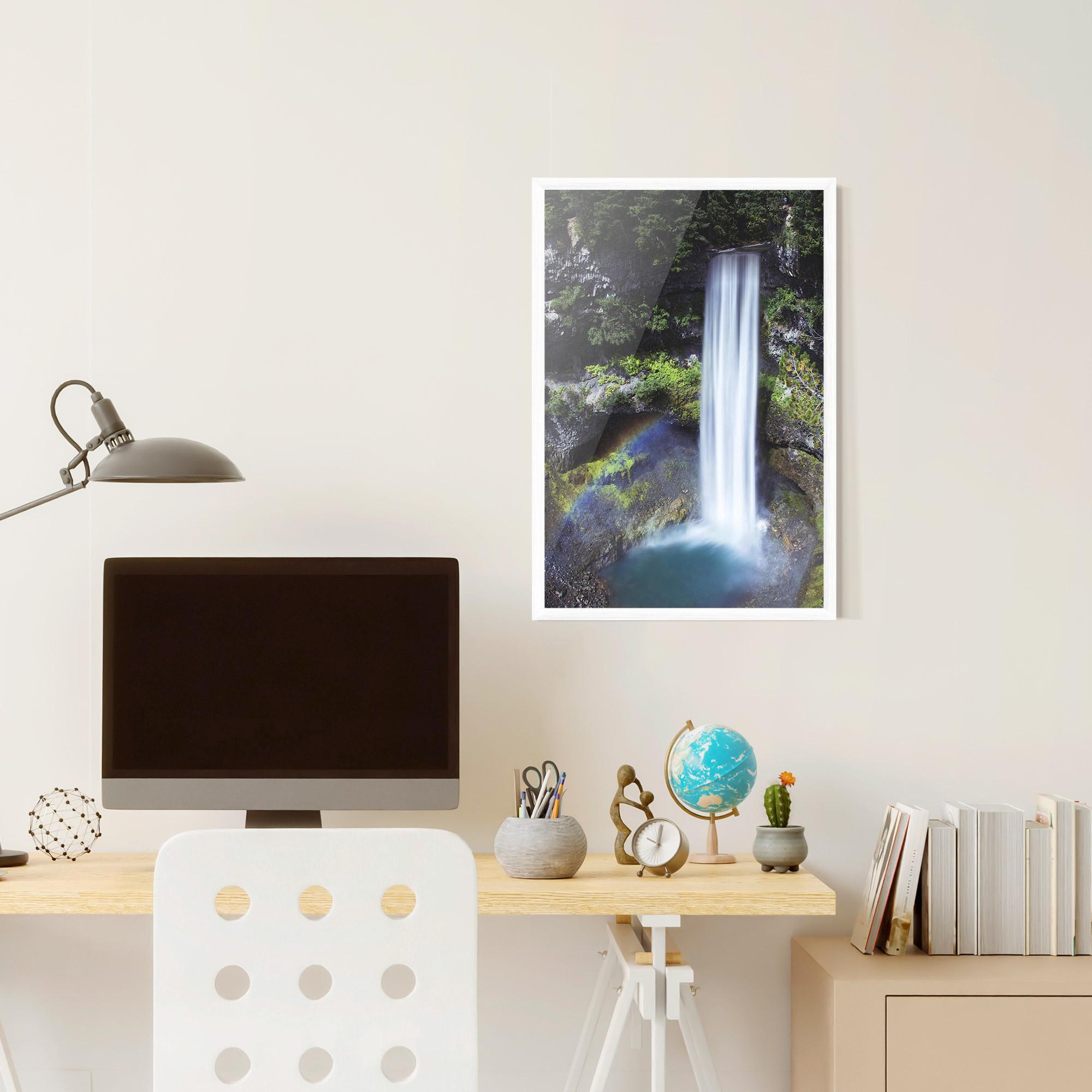 Gerahmte Poster Pretty Rainbow Waterfall mockup 6