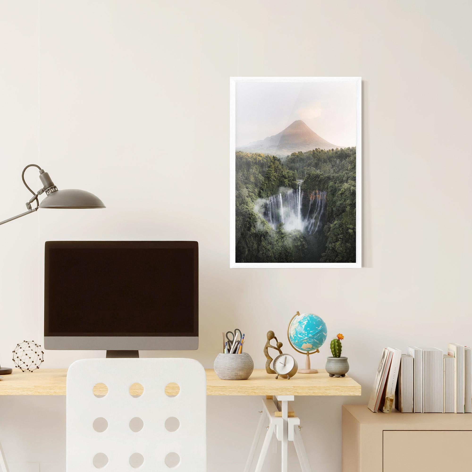 Gerahmte Poster Vulcano Waterfall mockup 6