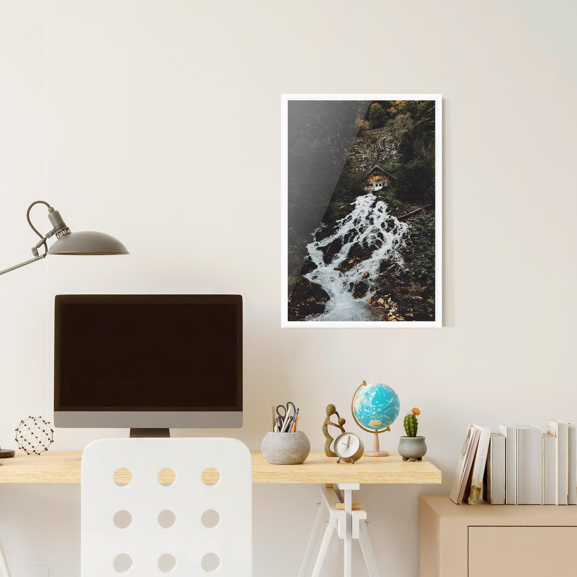 Gerahmte Poster Waterfall From Home mockup 6