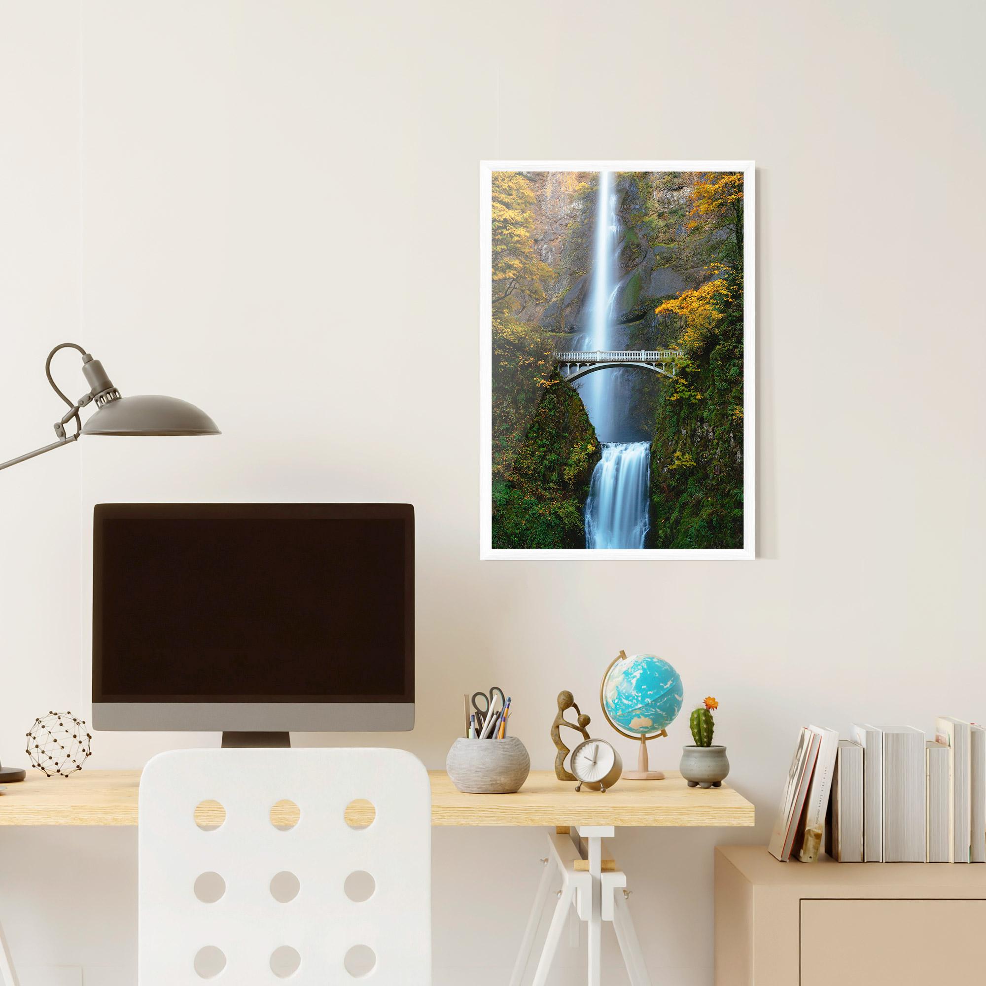 Gerahmte Poster Yellow Leaves Bridge mockup 6