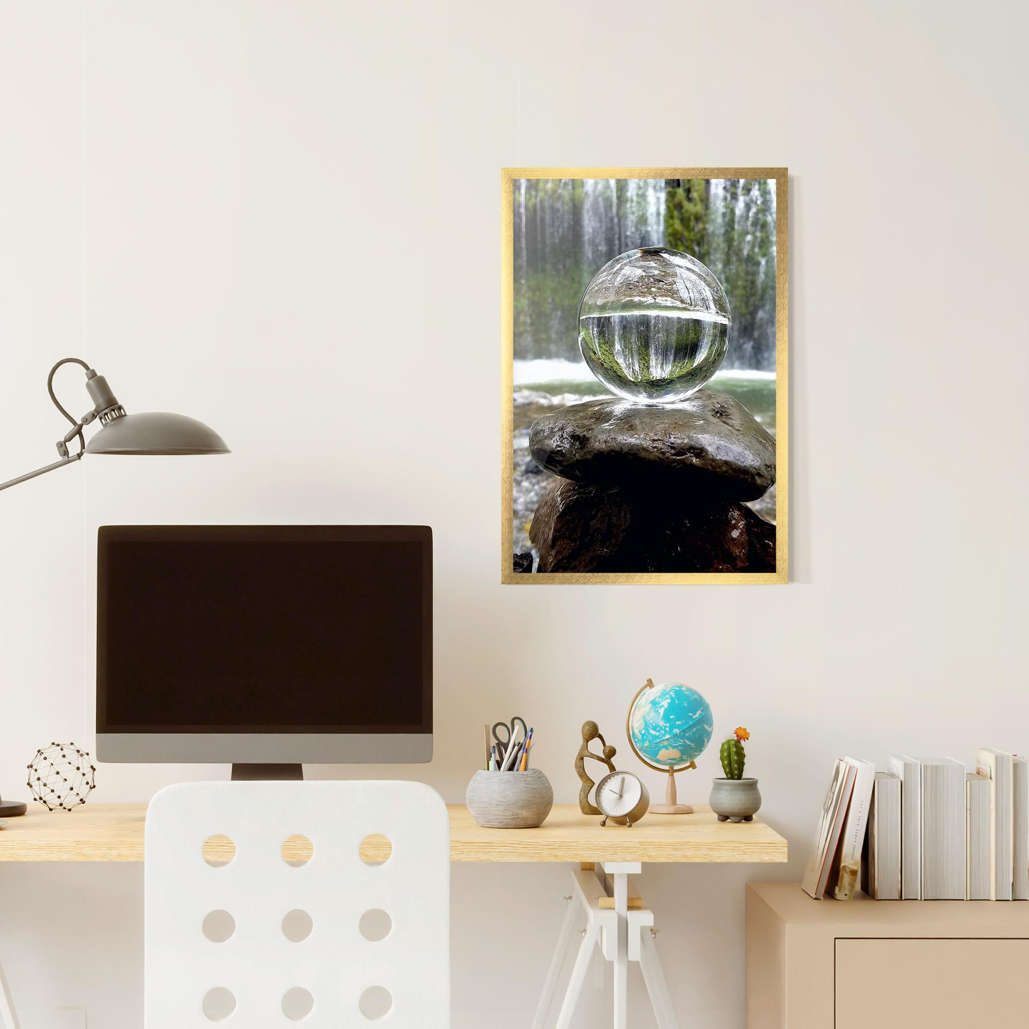 Gerahmte Poster Waterfall Sphere mockup 6