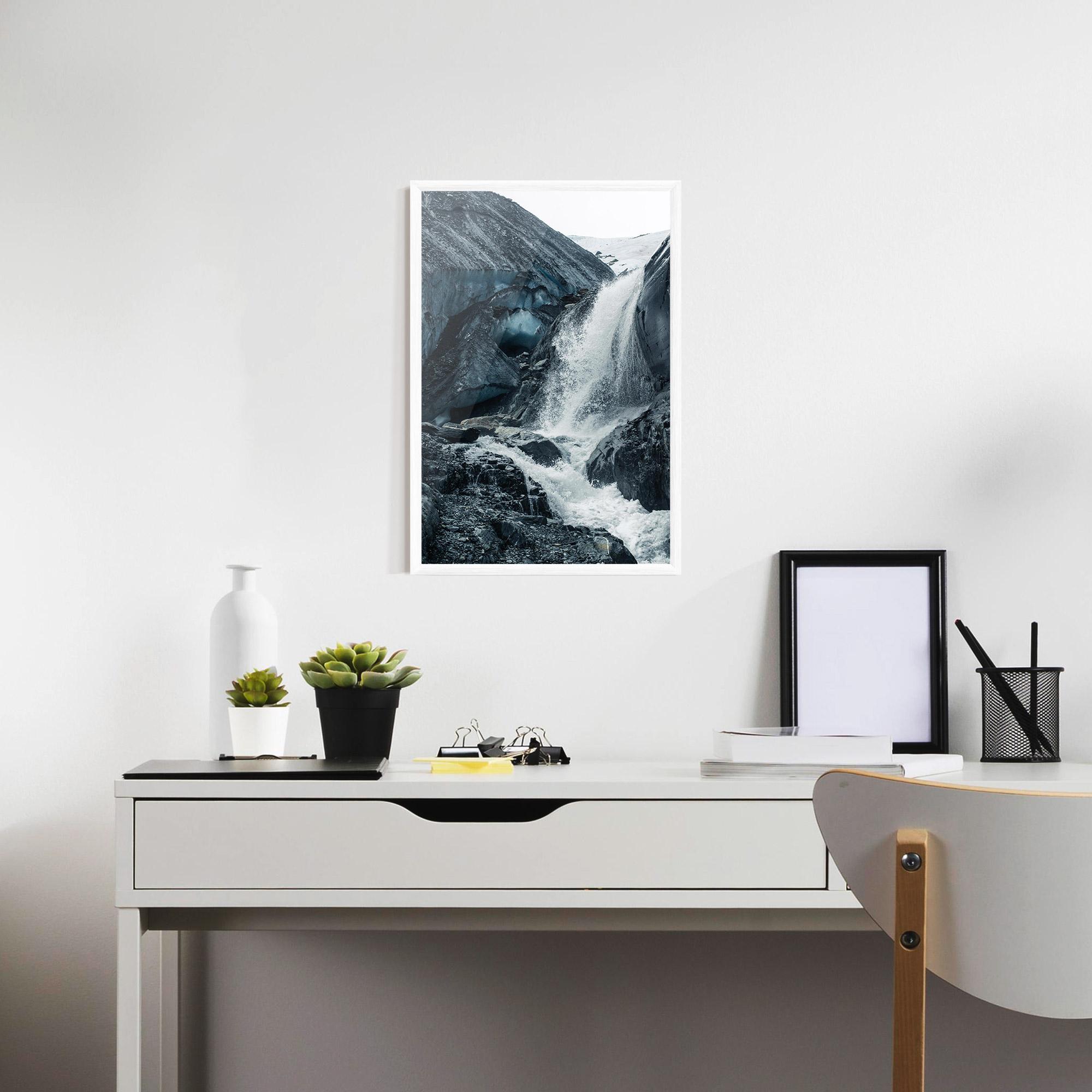 Gerahmte Poster Blue Rocks Waterfall mockup 7