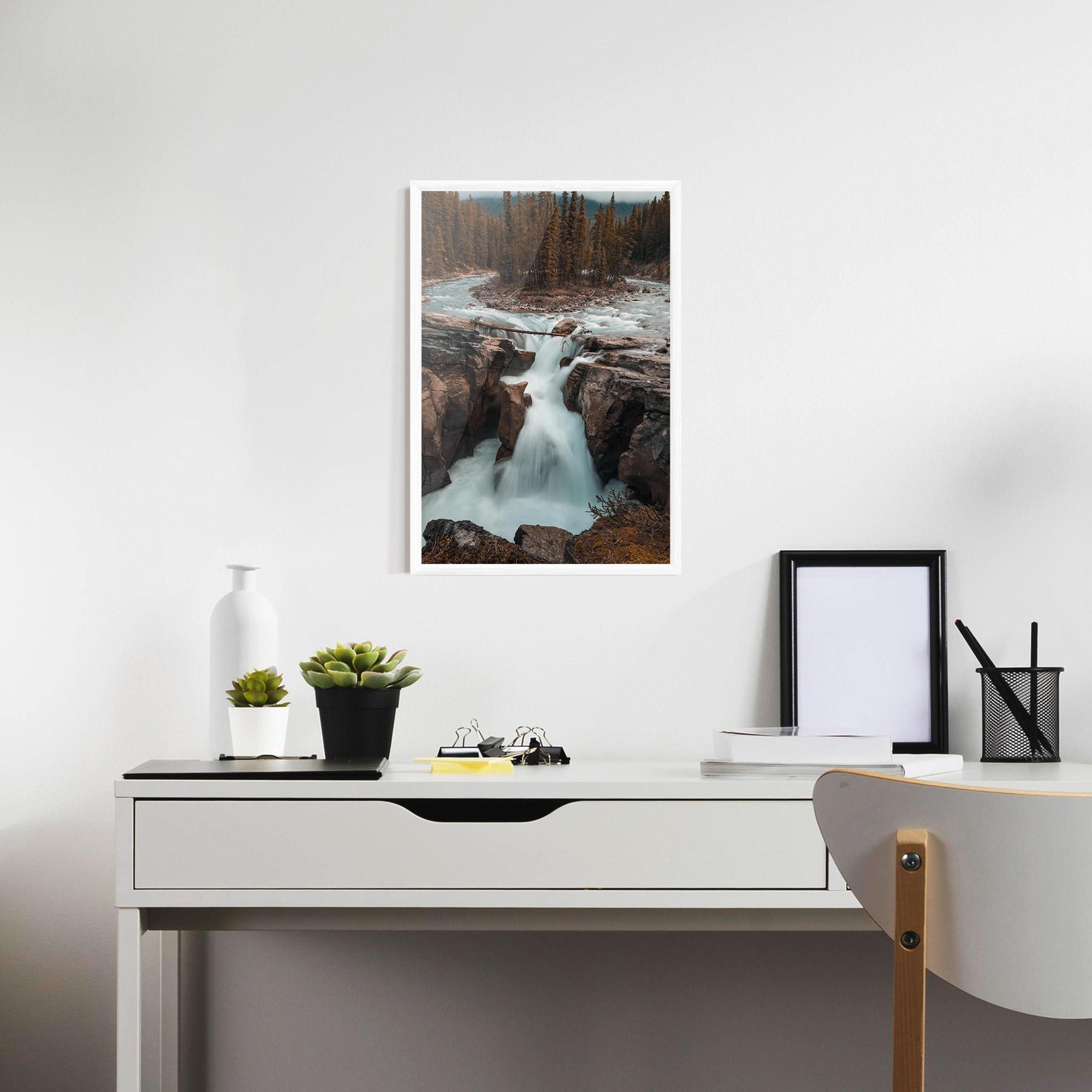 Gerahmte Poster Orange Trees Waterfall mockup 7