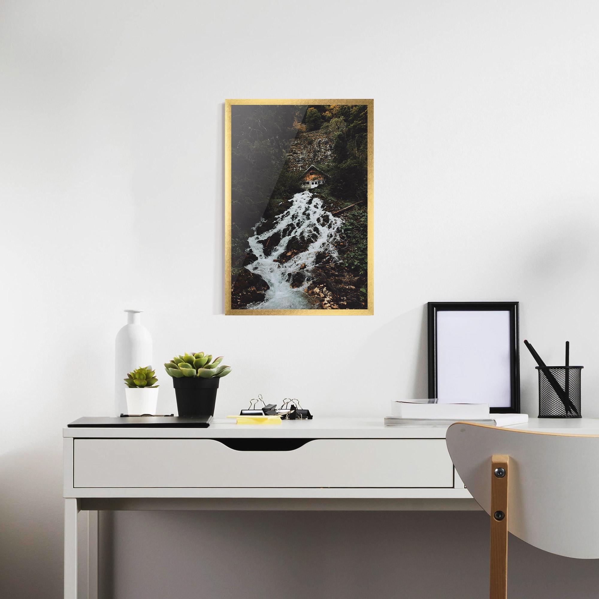 Gerahmte Poster Waterfall From Home mockup 7