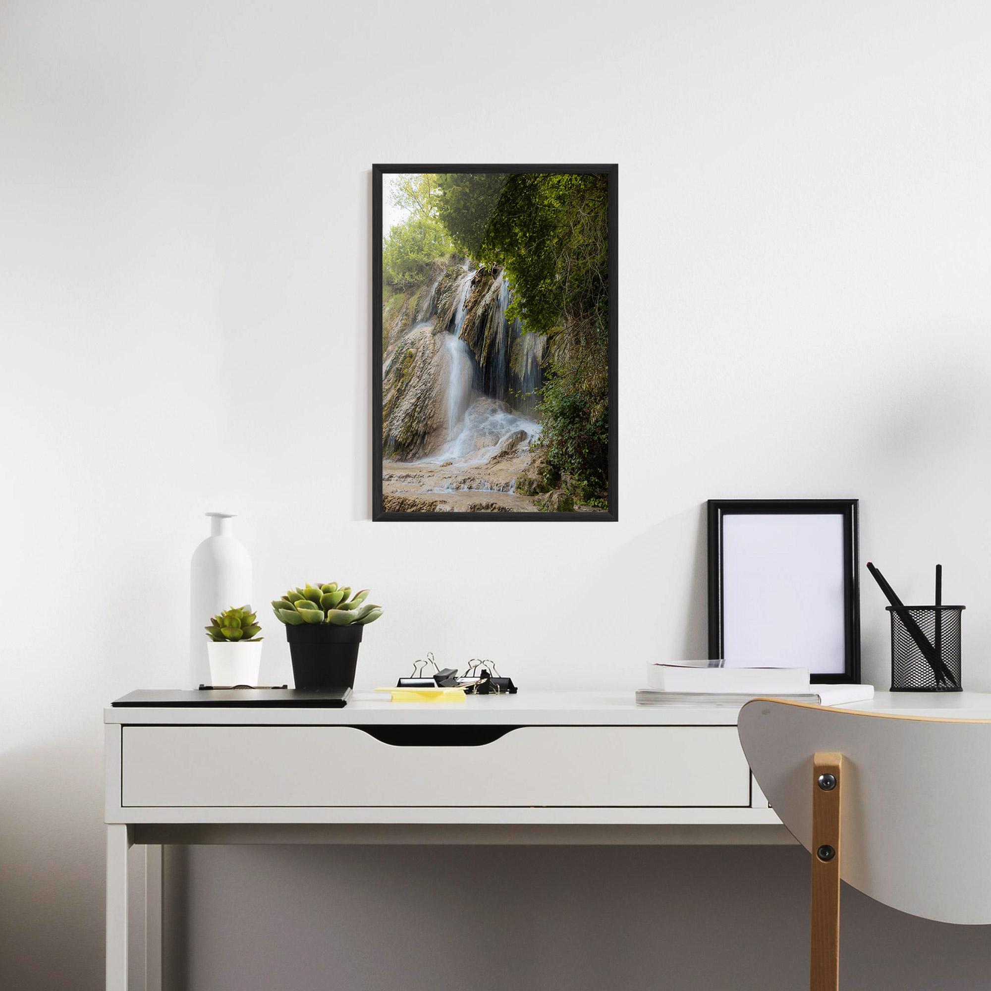 Gerahmte Poster Forest Waterfall View mockup 7