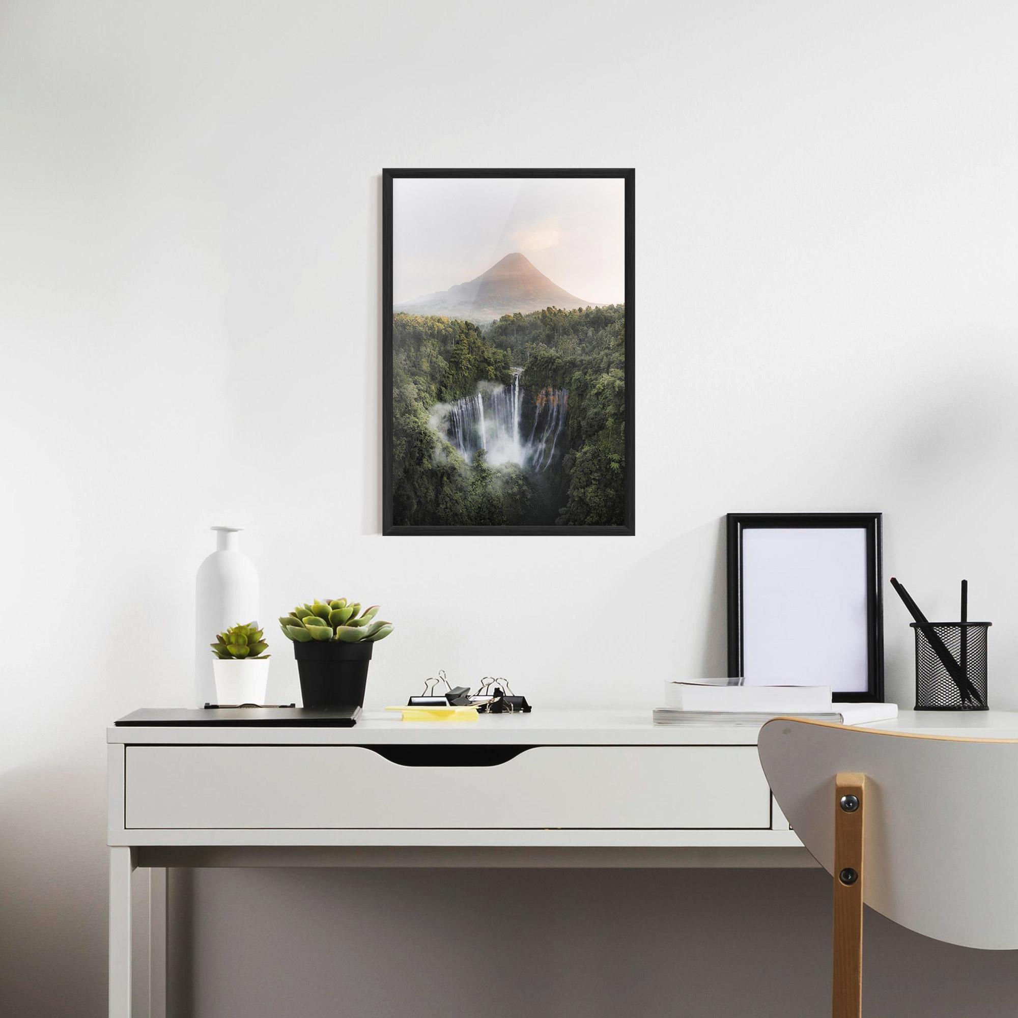 Gerahmte Poster Vulcano Waterfall mockup 7