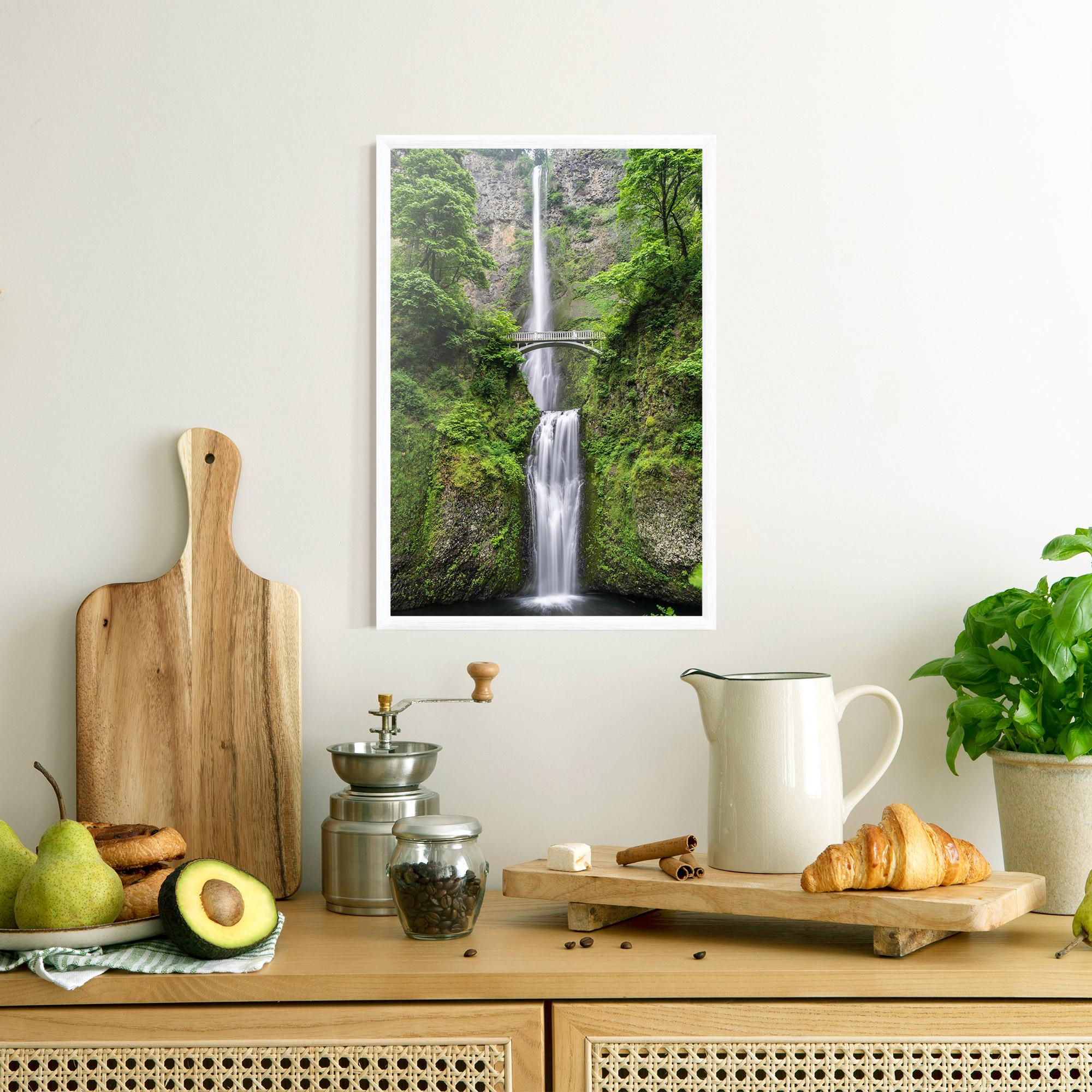 Gerahmte Poster Green Leaves Bridge View mockup 8