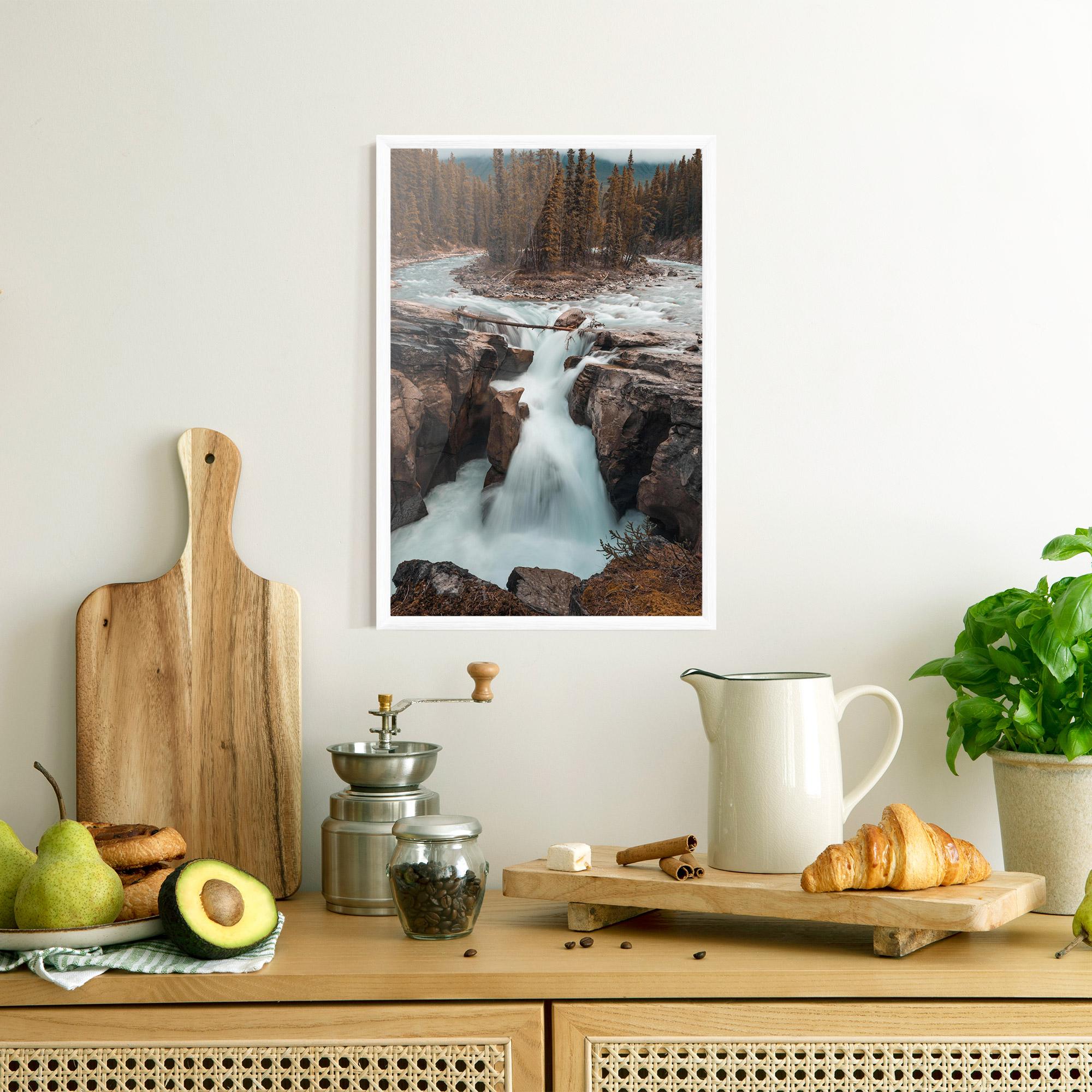 Gerahmte Poster Orange Trees Waterfall mockup 8