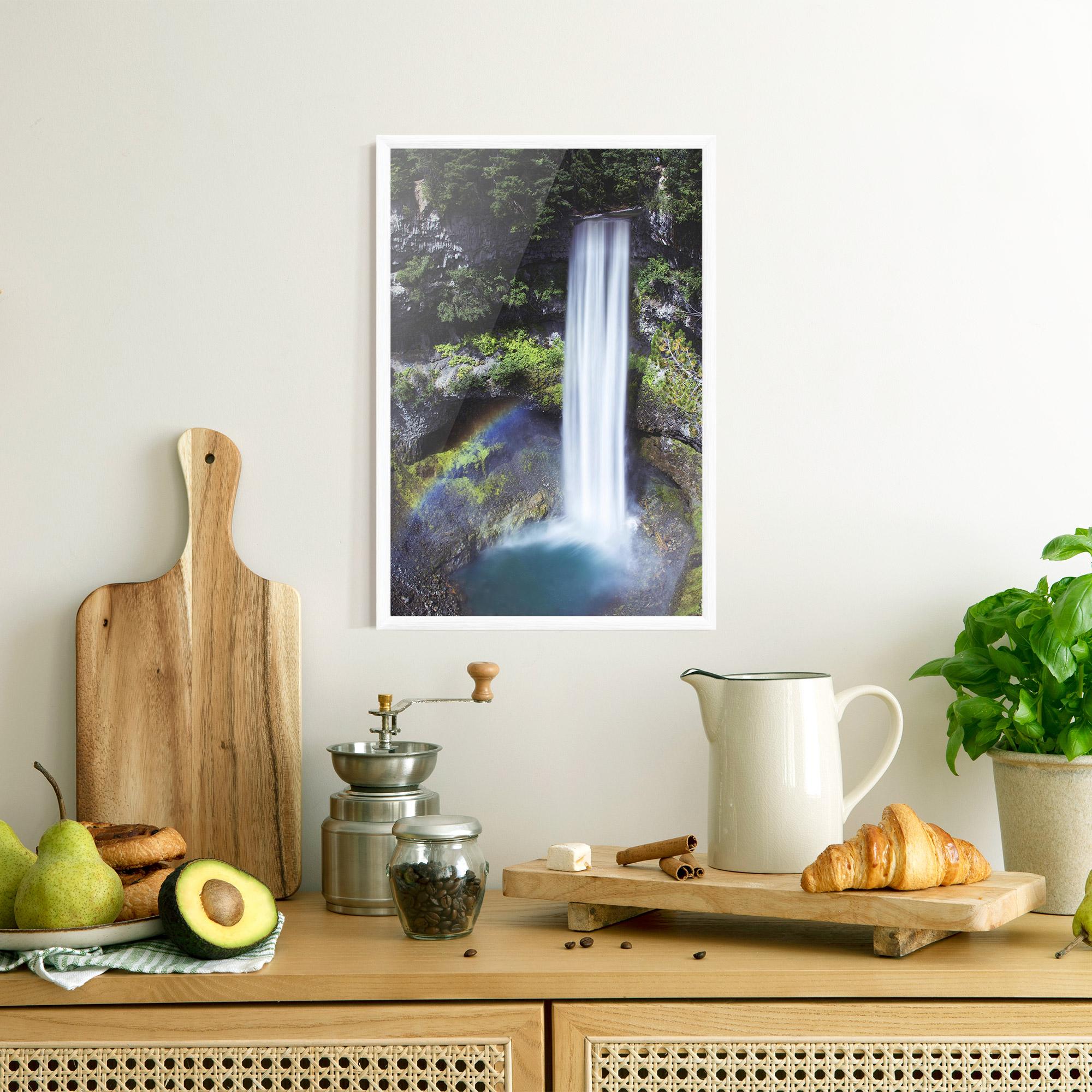 Gerahmte Poster Pretty Rainbow Waterfall mockup 8