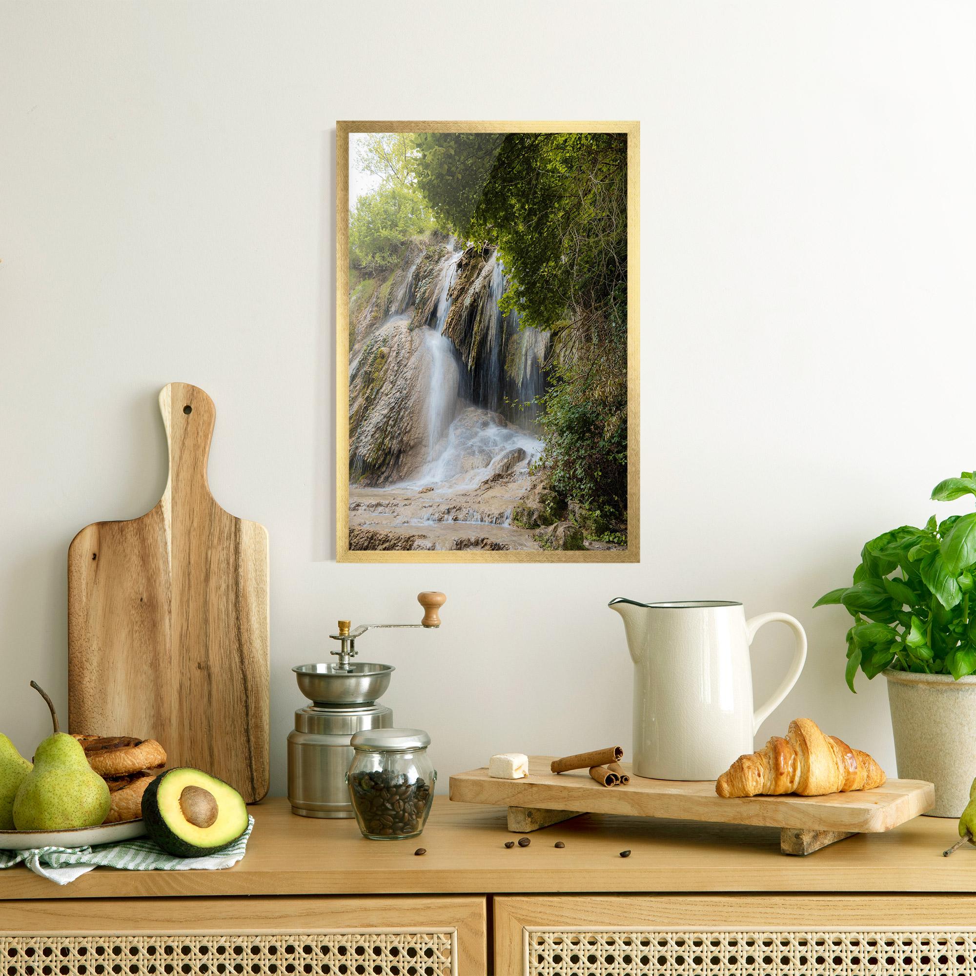 Gerahmte Poster Forest Waterfall View mockup 8
