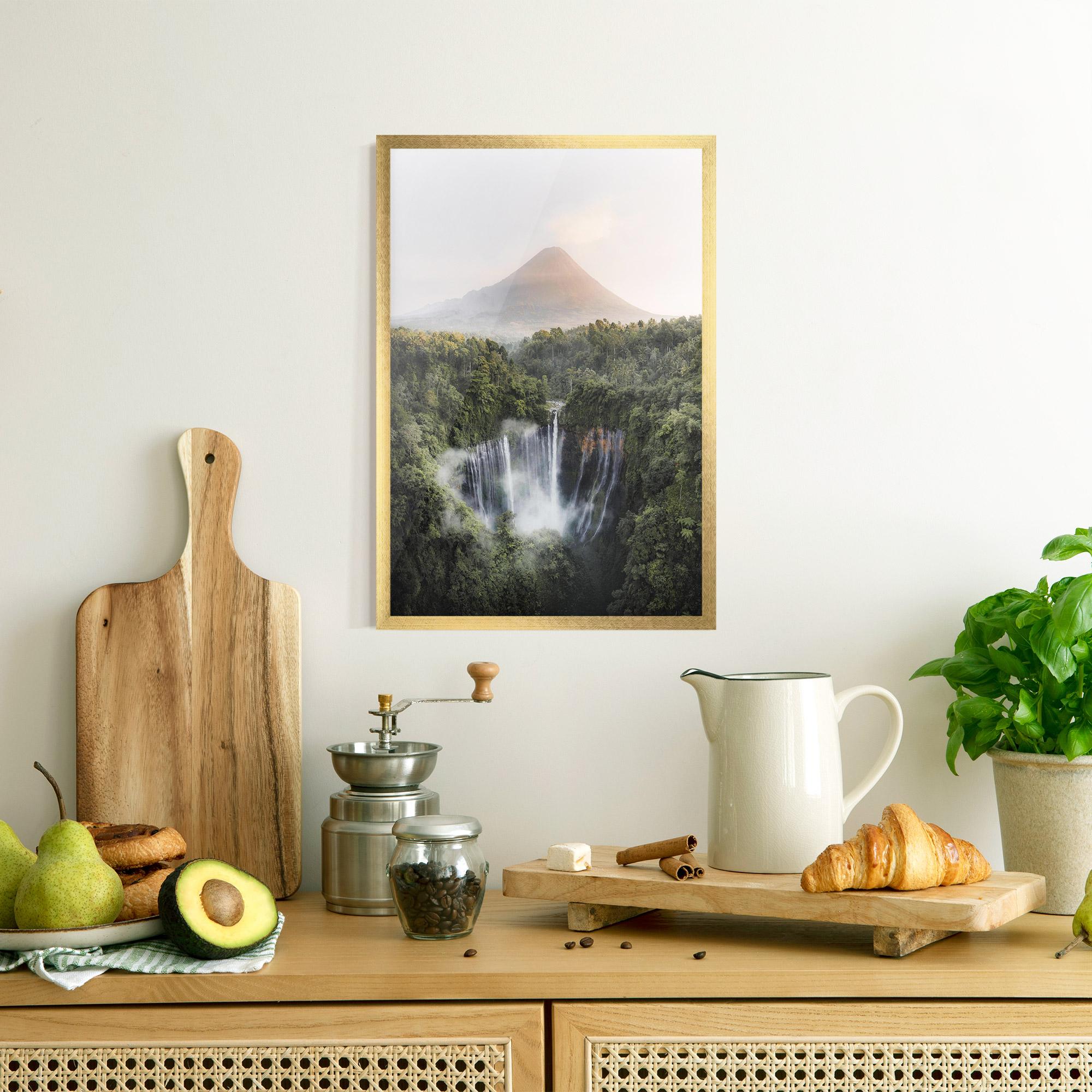 Gerahmte Poster Vulcano Waterfall mockup 8