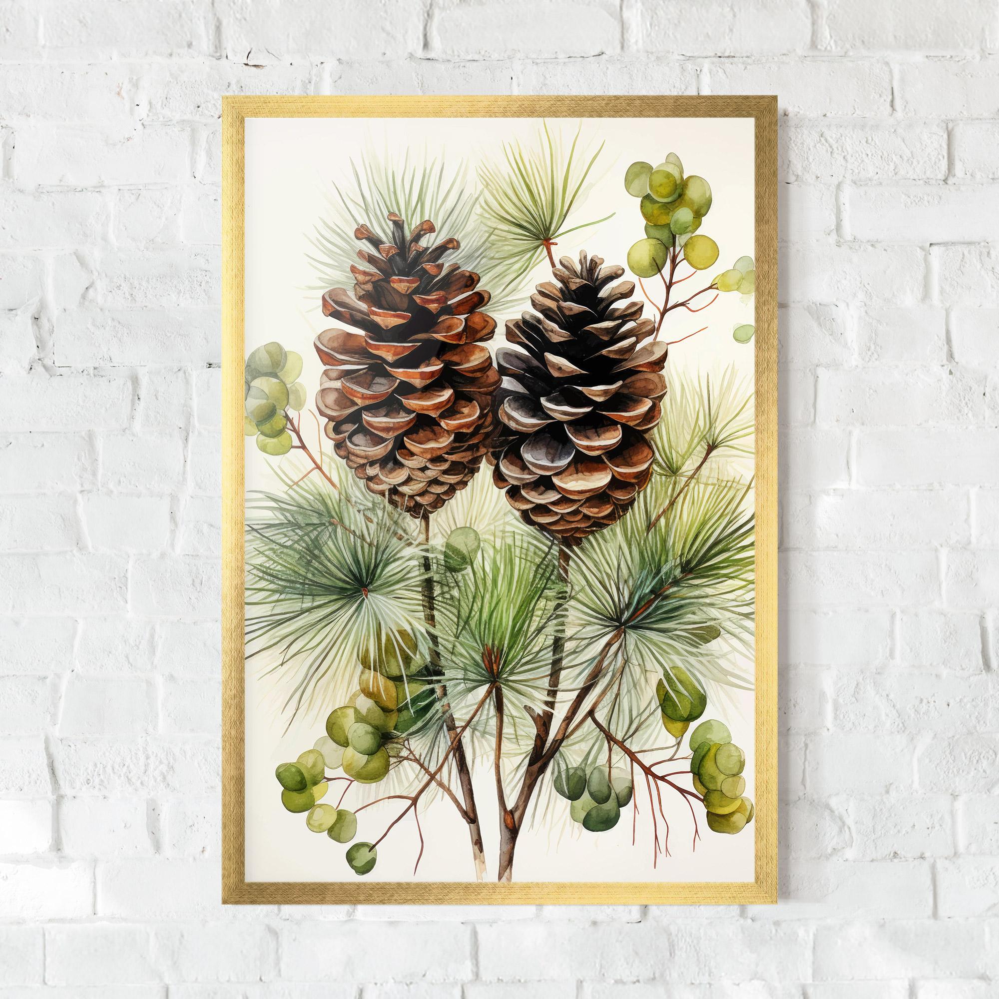 Gerahmte Poster Brown Cones mockup 0