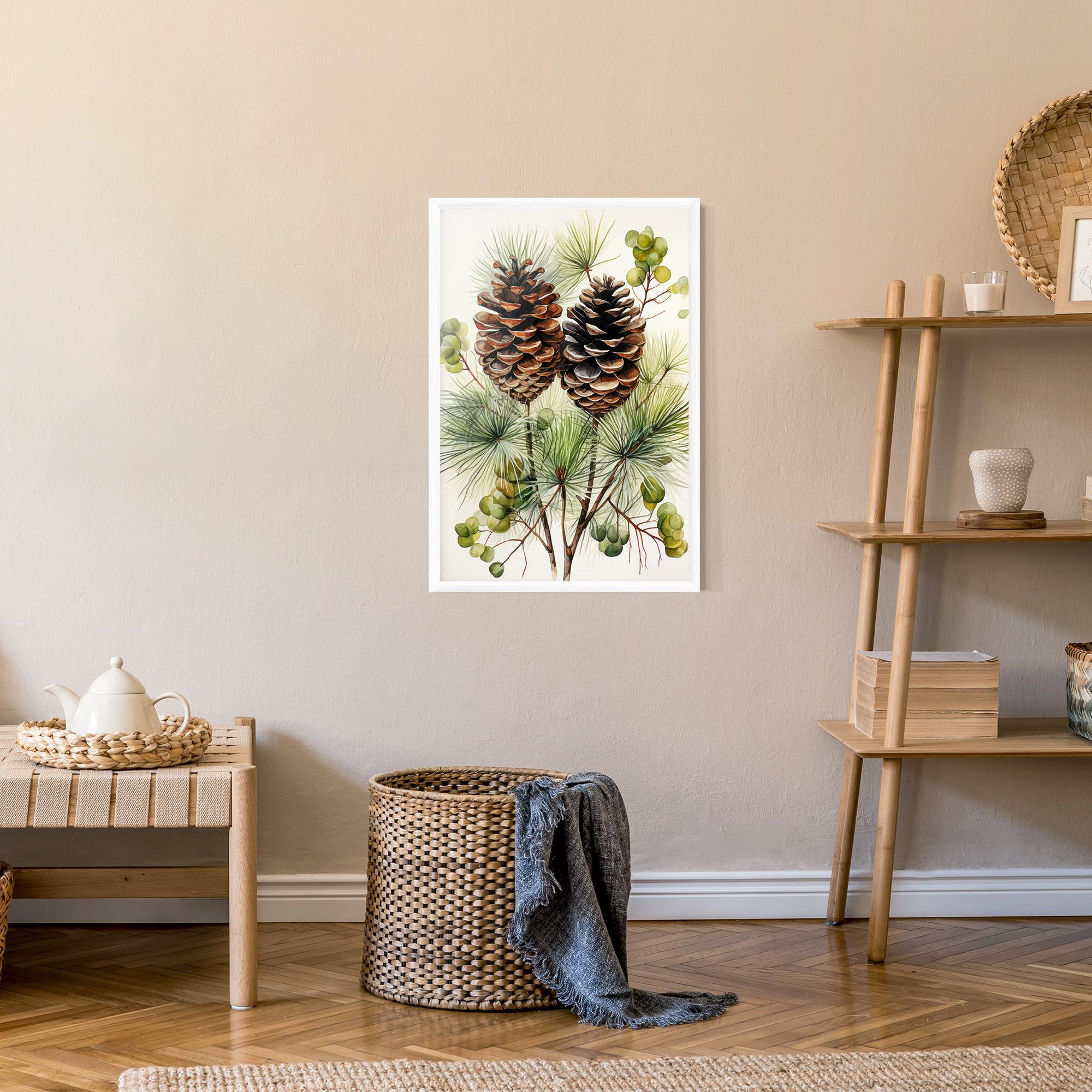 Gerahmte Poster Brown Cones mockup 9