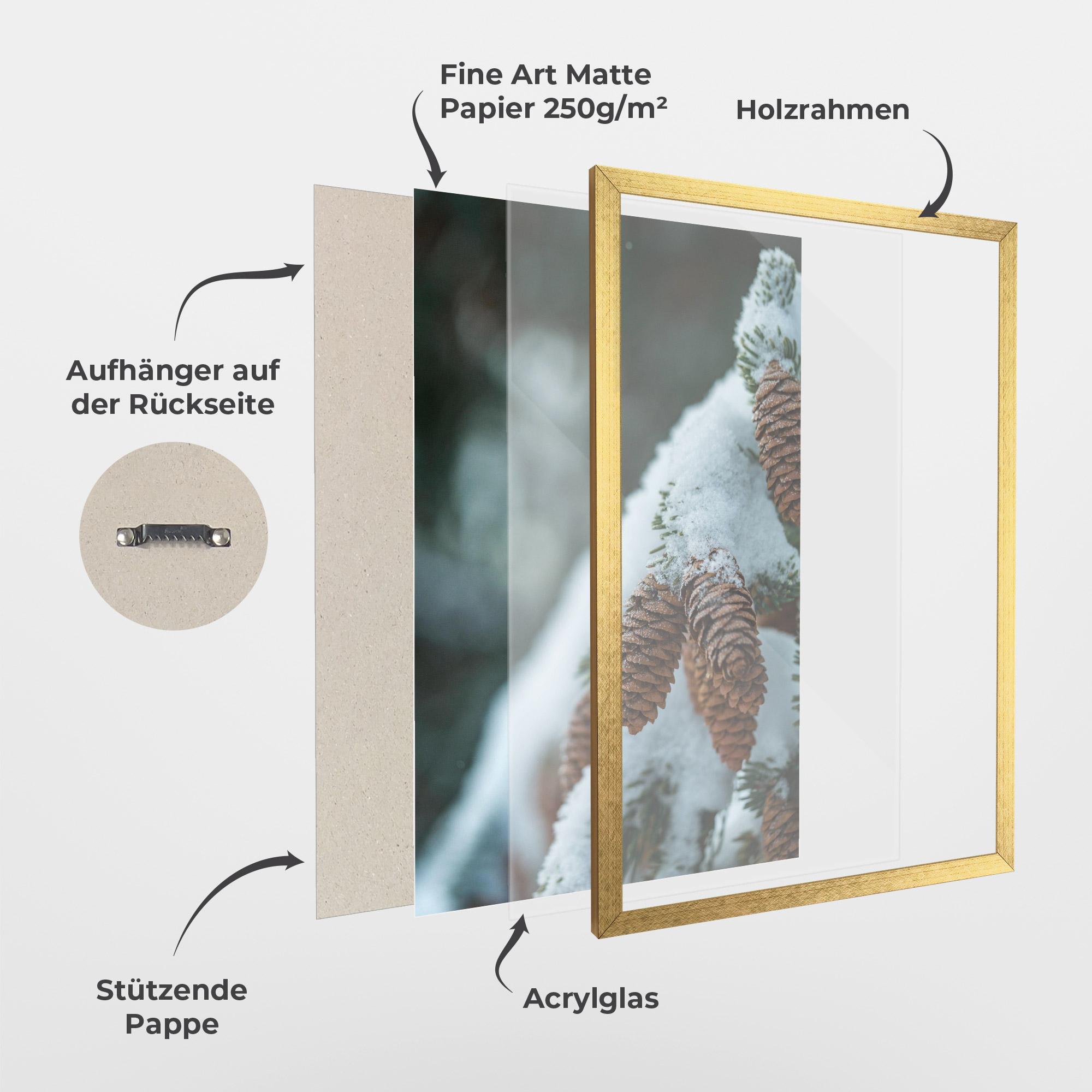 Gerahmte Poster Pretty Snow Cones mockup 1