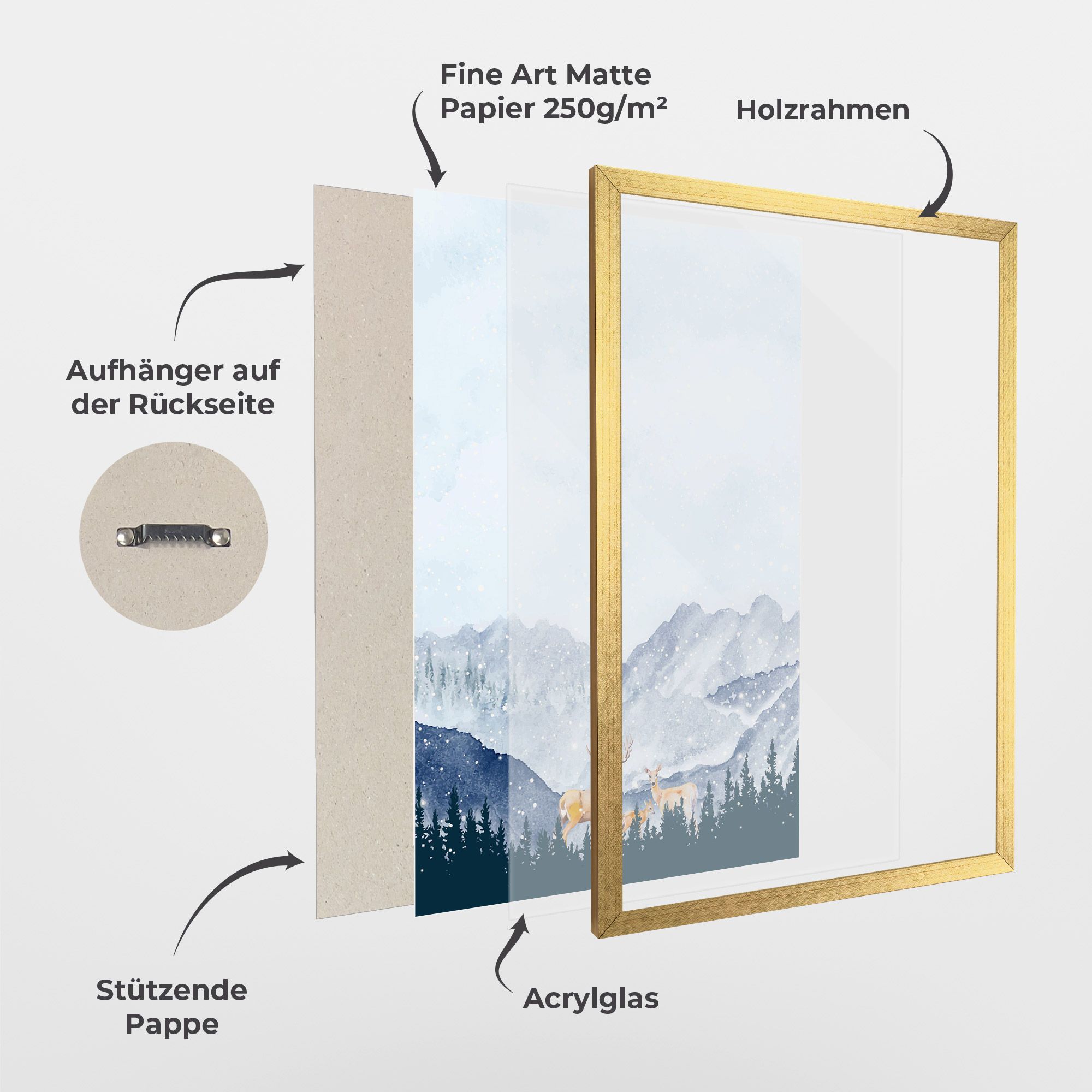 Winter Deers mockup 1