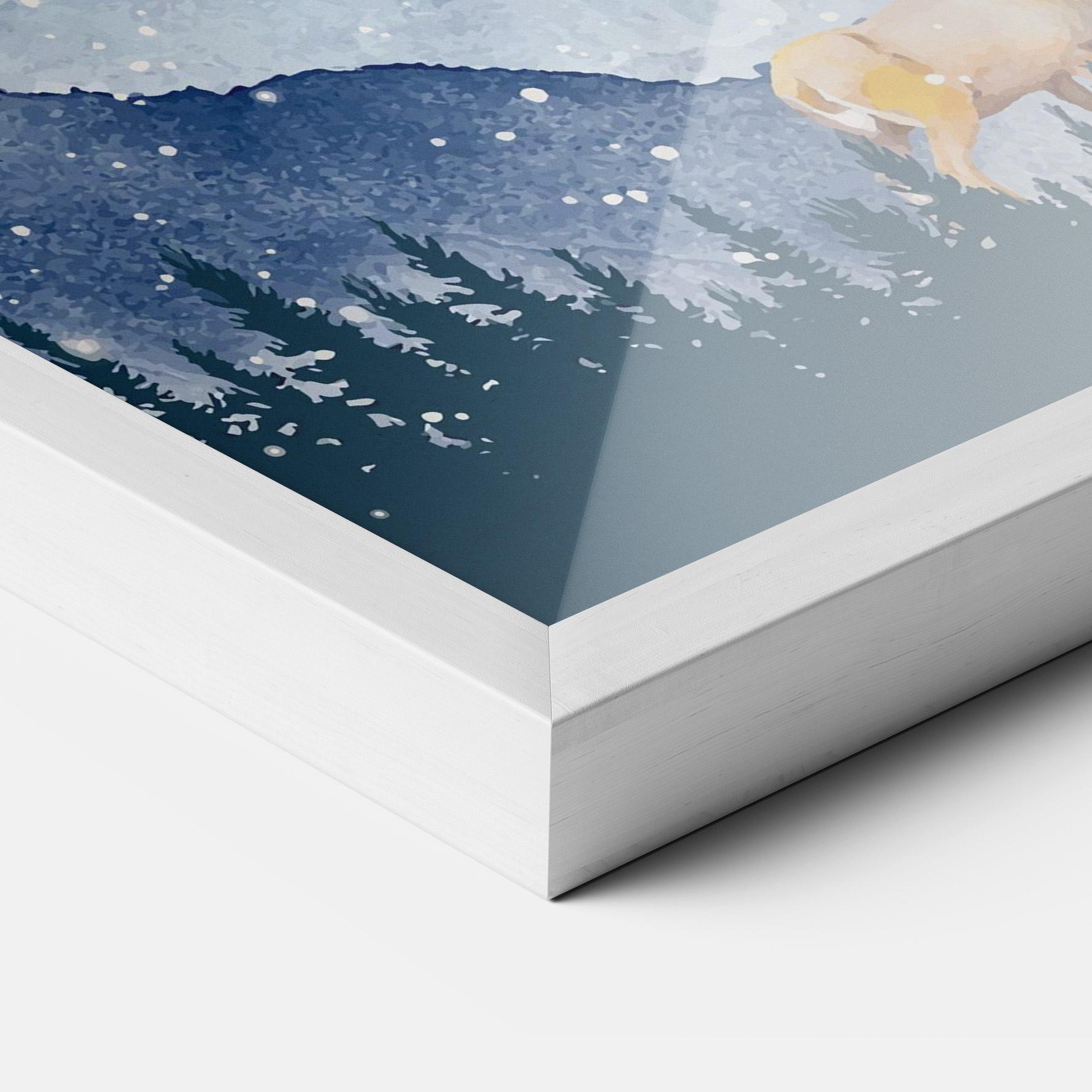 Gerahmte Poster Winter Deers mockup 3