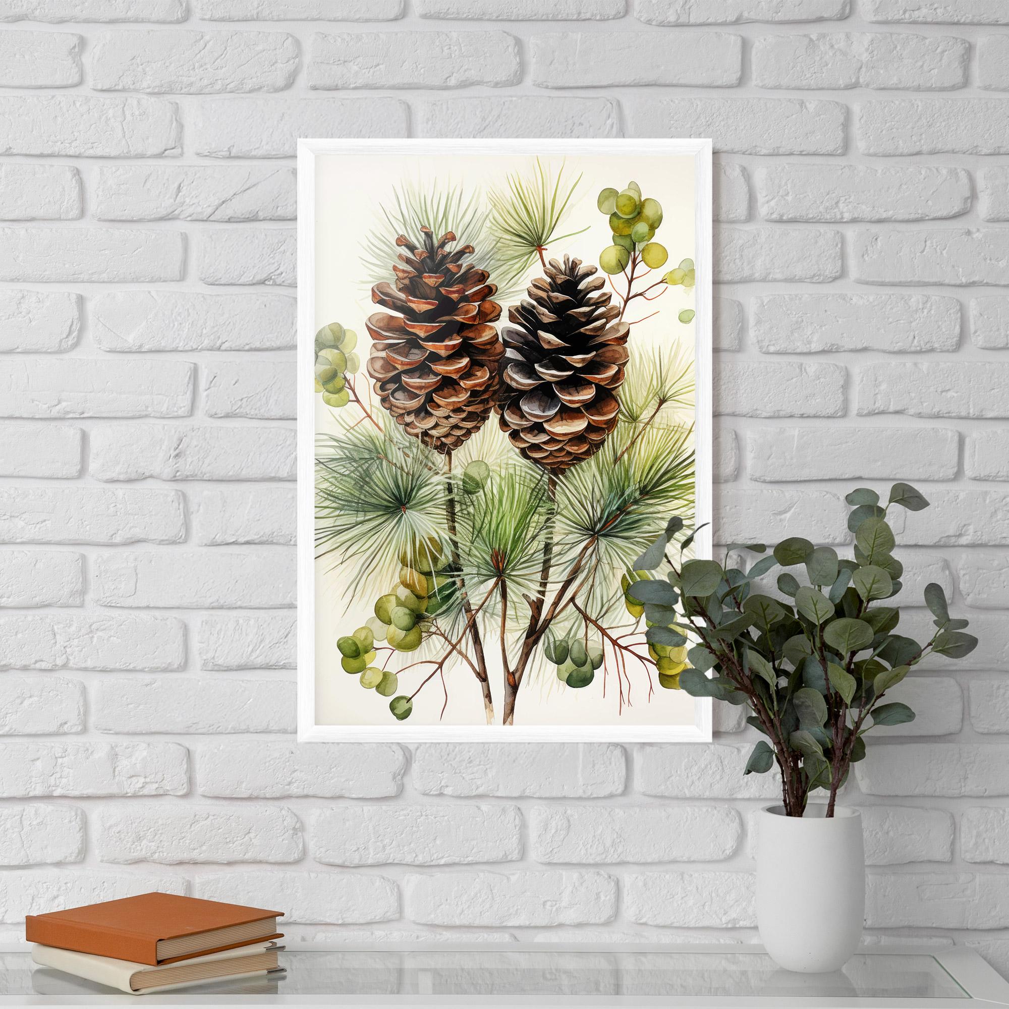 Gerahmte Poster Brown Cones mockup 5