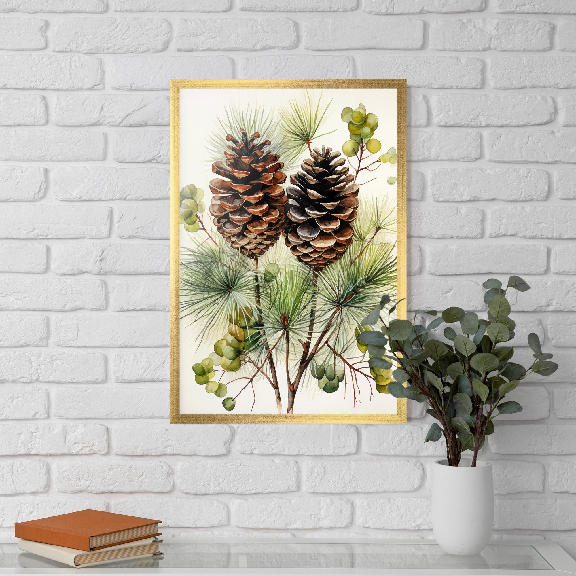 Gerahmte Poster Brown Cones mockup 5