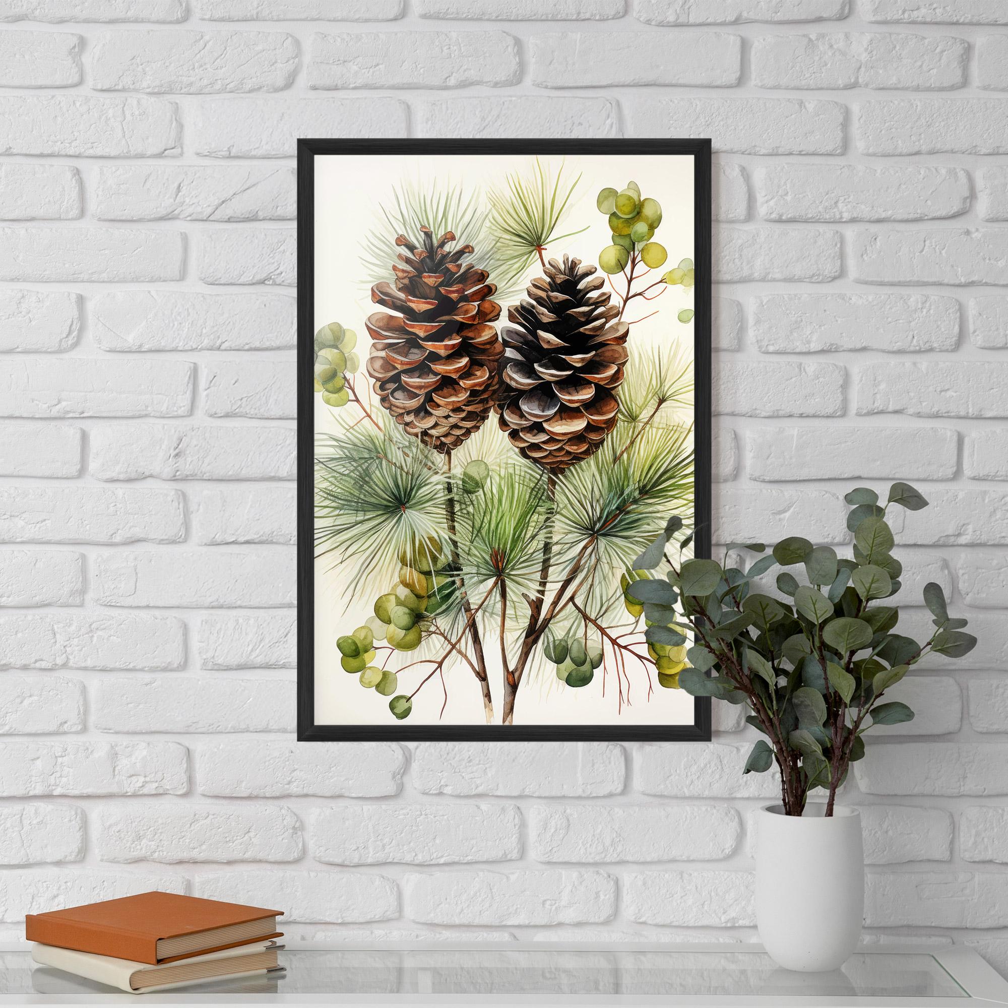 Gerahmte Poster Brown Cones mockup 5