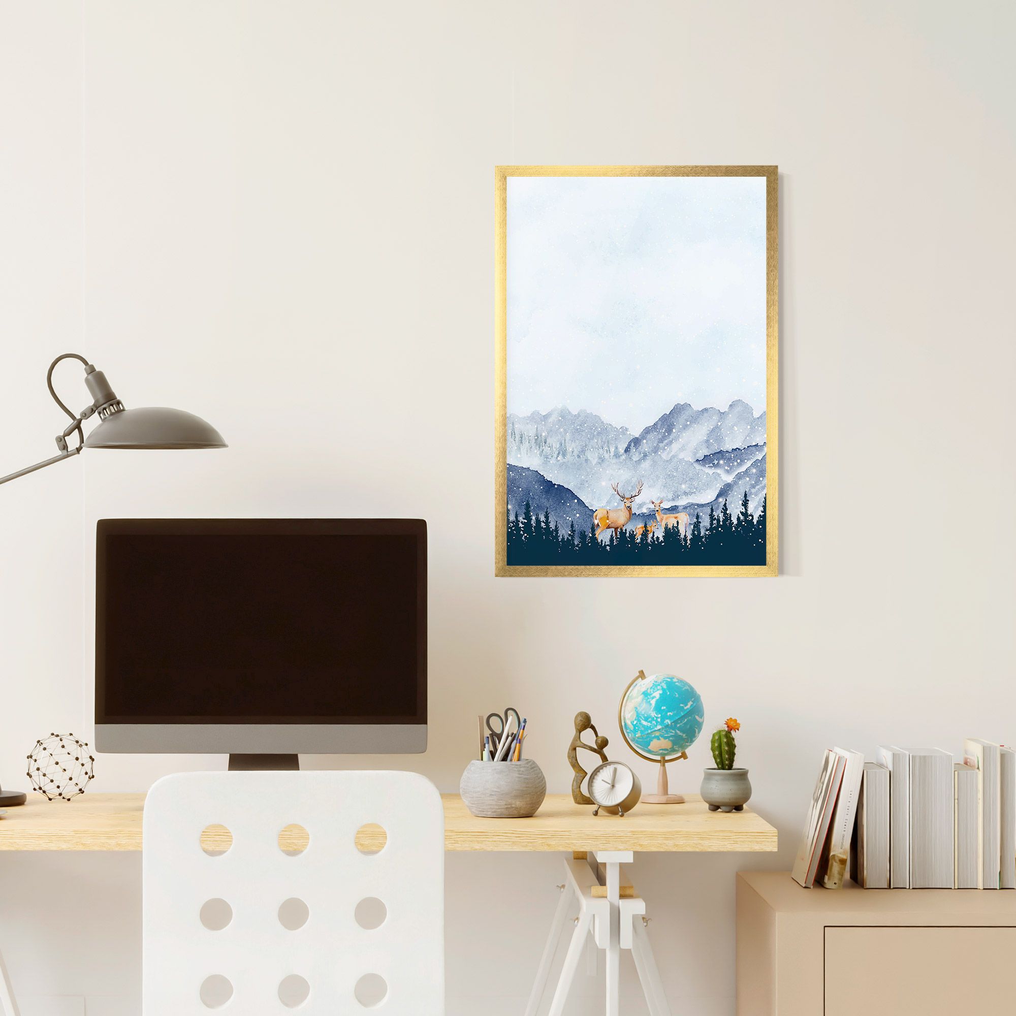 Winter Deers mockup 6