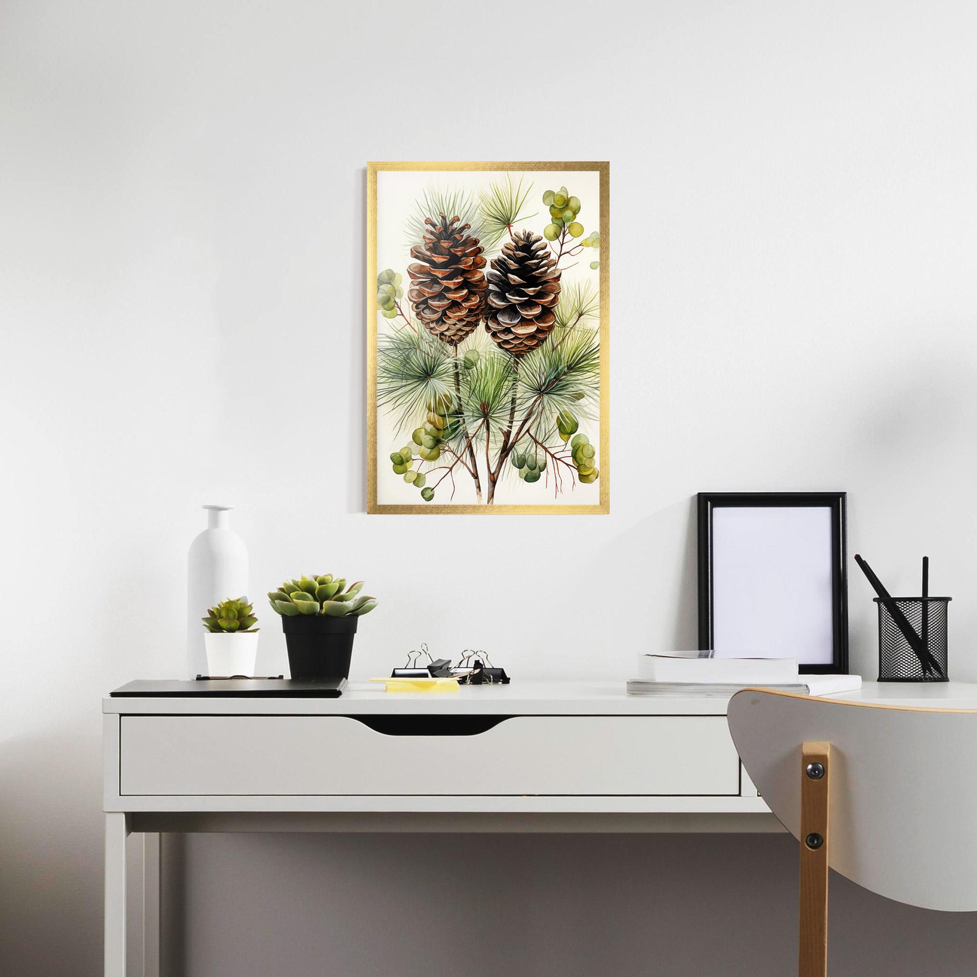 Gerahmte Poster Brown Cones mockup 7