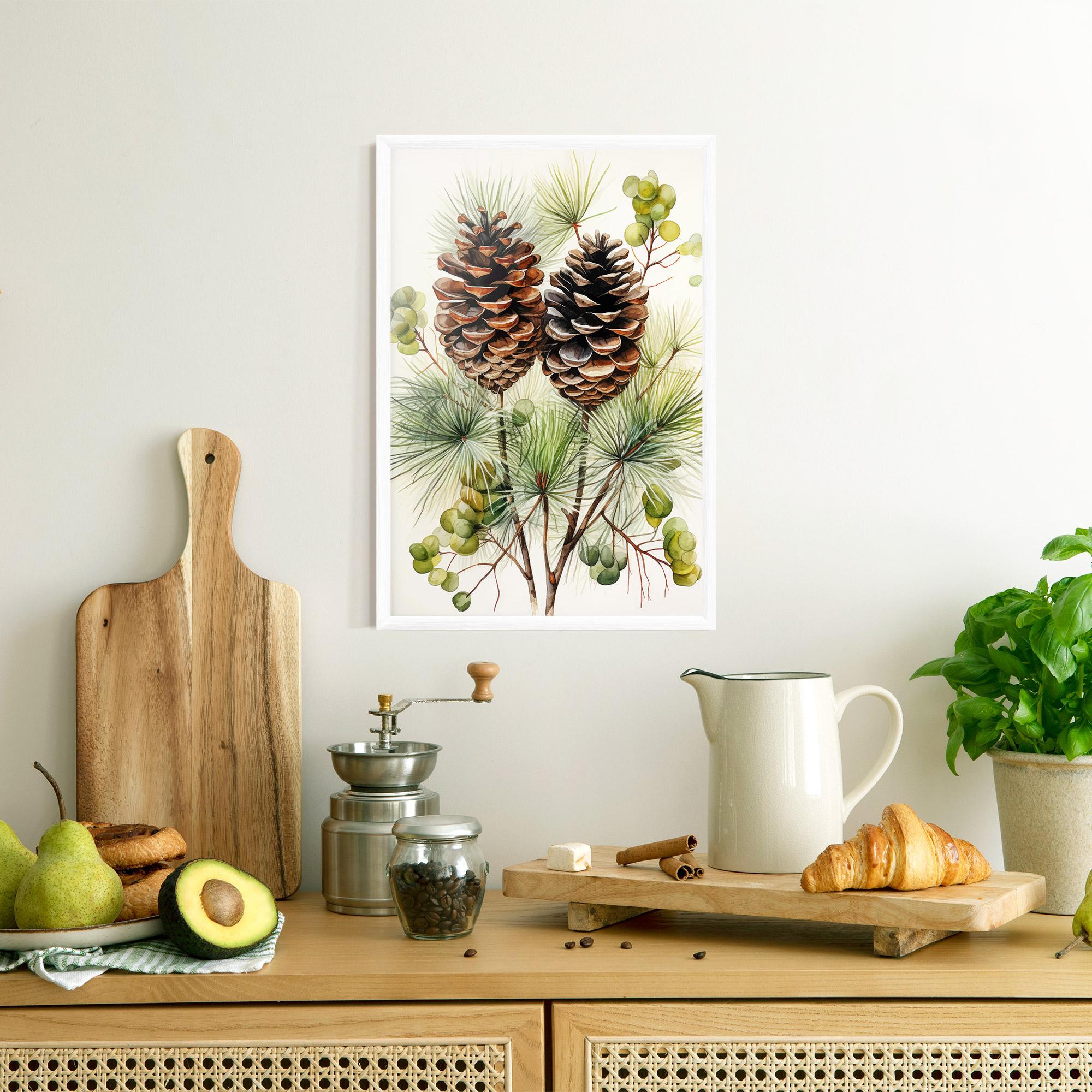 Gerahmte Poster Brown Cones mockup 8
