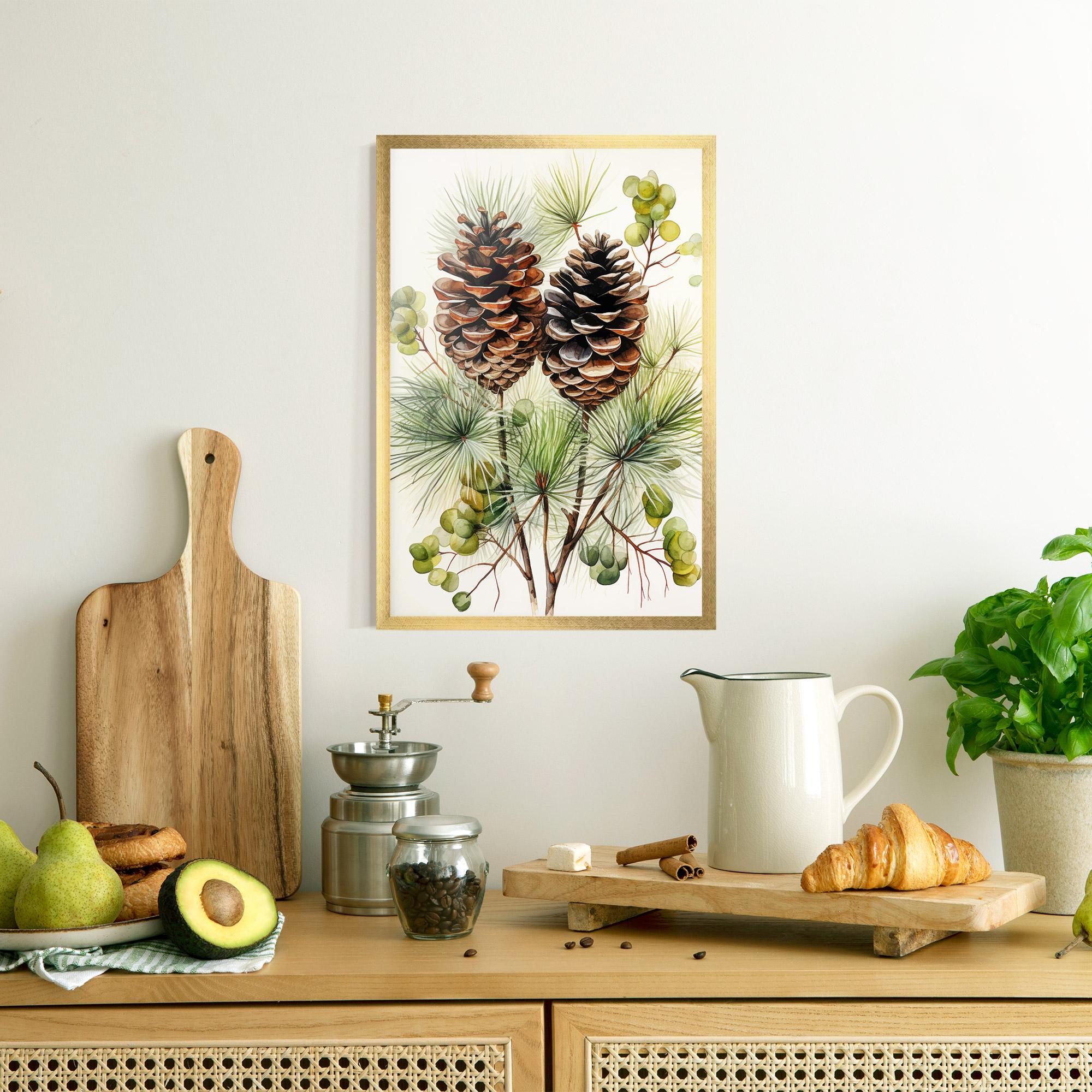 Gerahmte Poster Brown Cones mockup 8