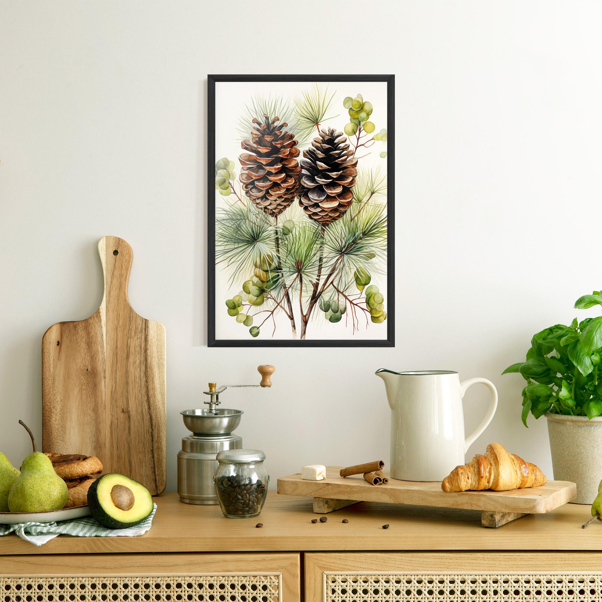 Gerahmte Poster Brown Cones mockup 8