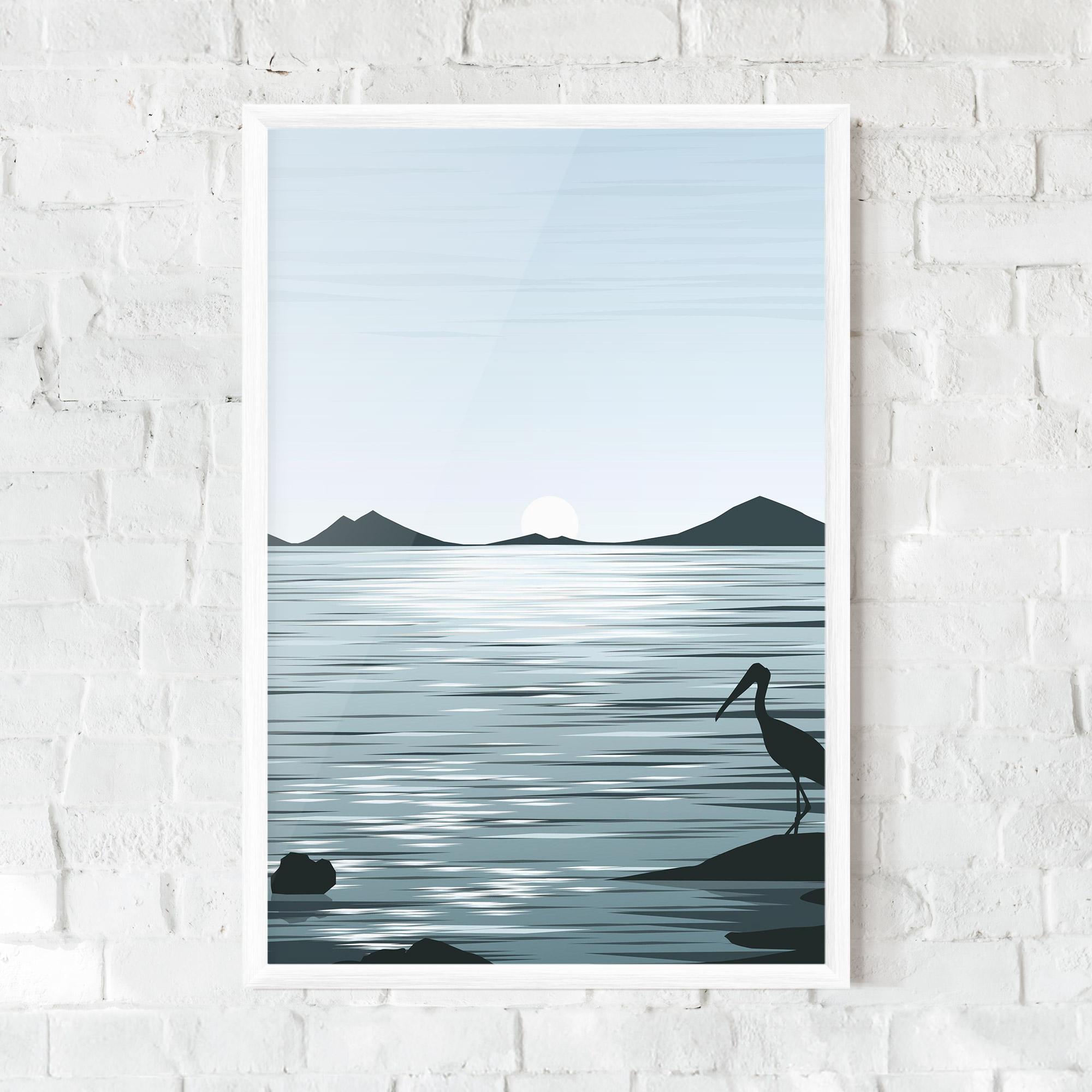 Gerahmte Poster Sparkling_lake_view mockup 0