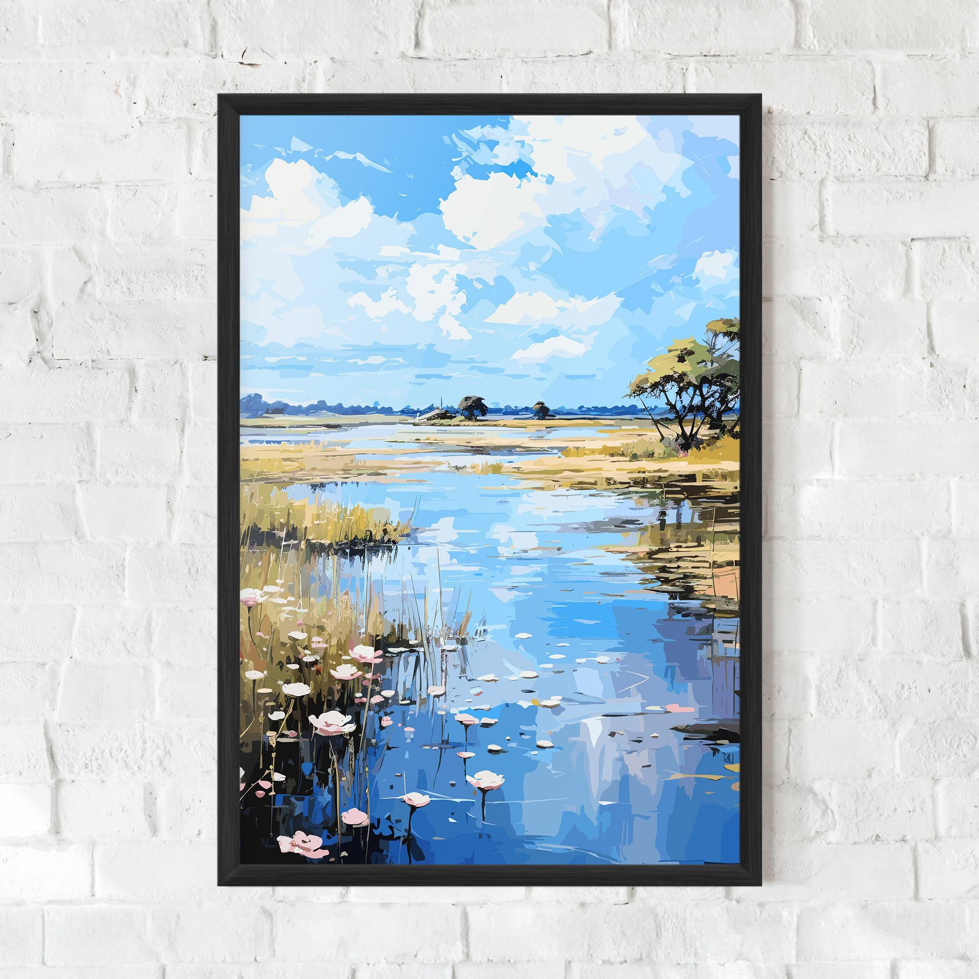 Gerahmte Poster Riverside Flowers mockup 0