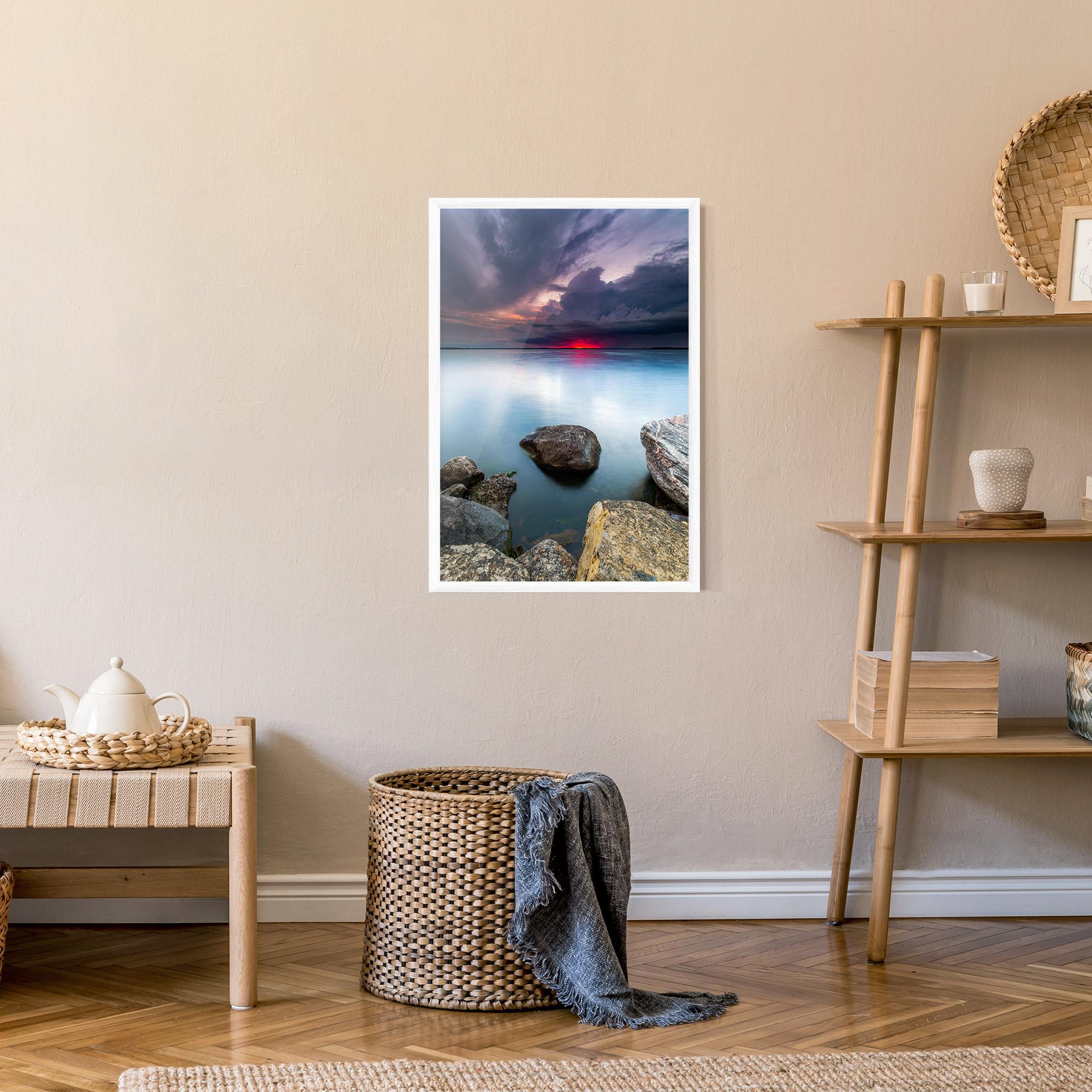 Gerahmte Poster Lake Sunset mockup 9