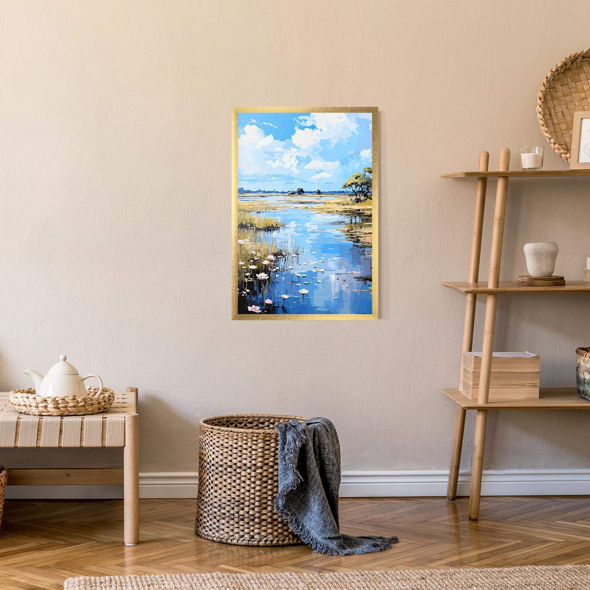 Gerahmte Poster Riverside Flowers mockup 9