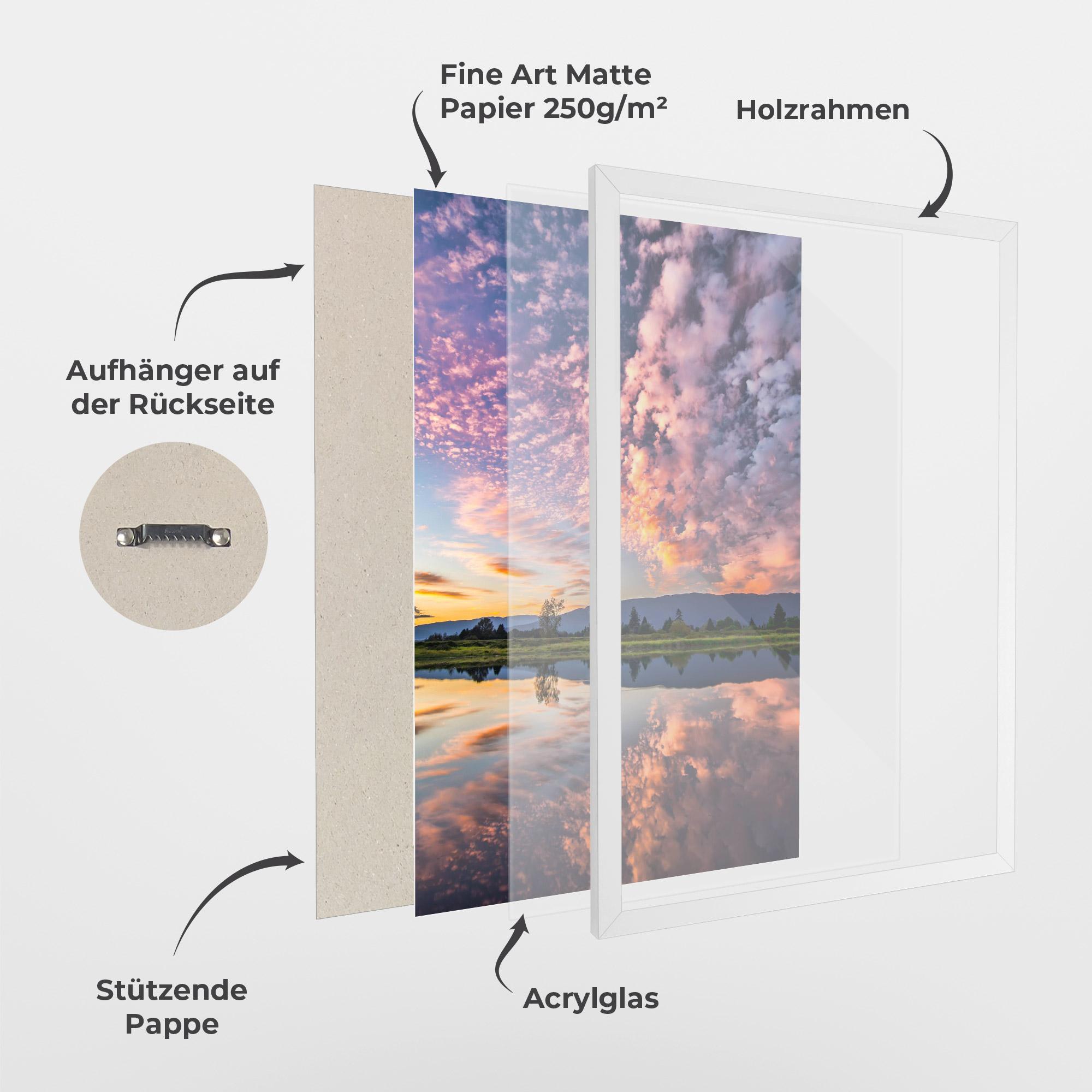 Gerahmte Poster Beautiful Sky mockup 1