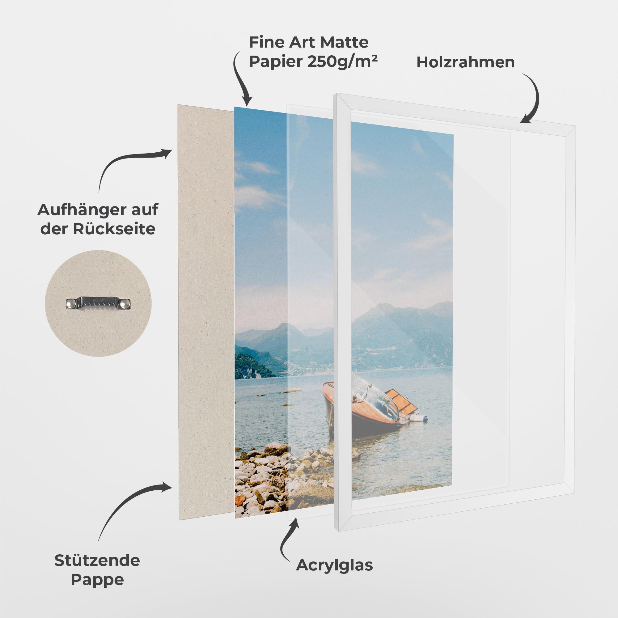 Gerahmte Poster Boat On The Lake mockup 1