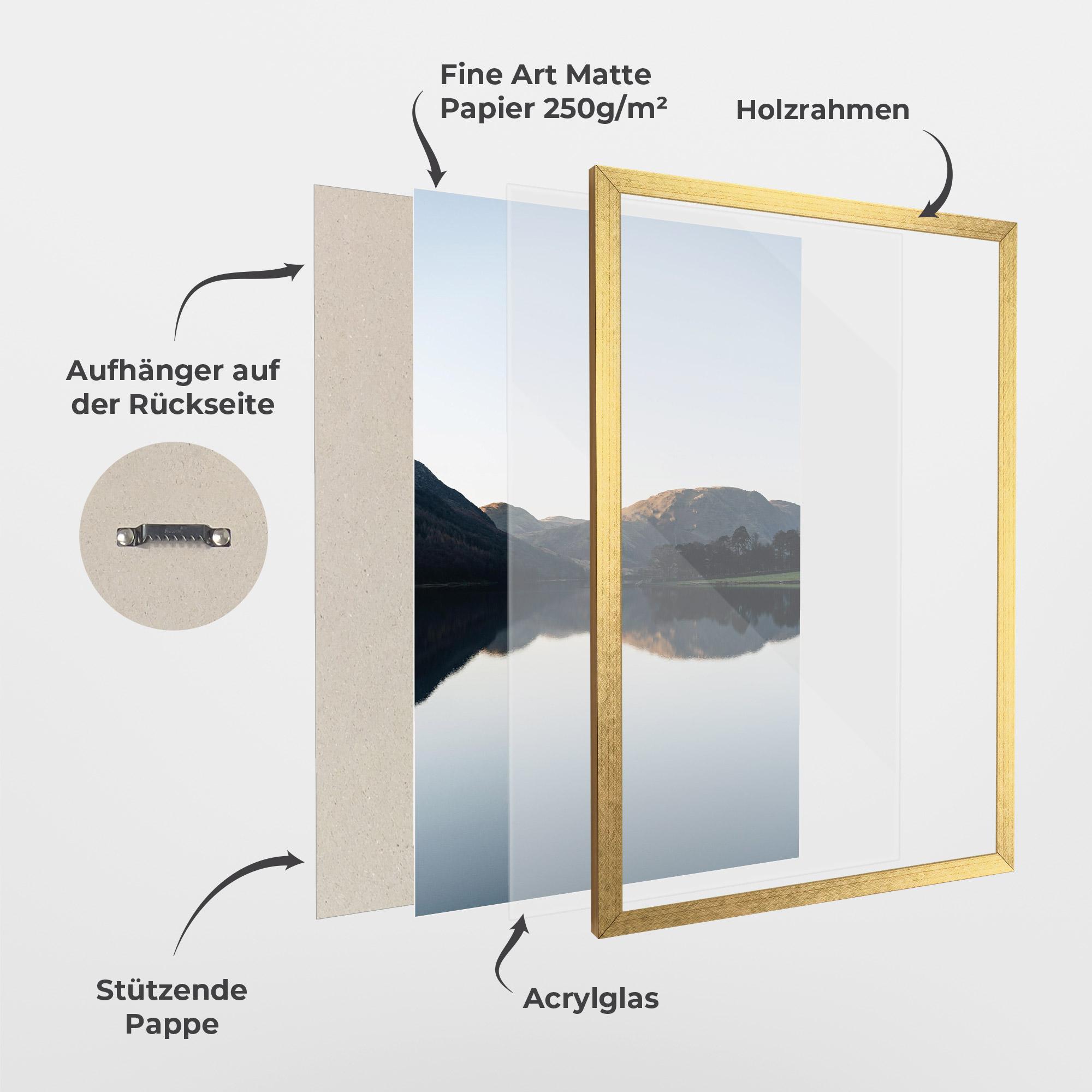 Gerahmte Poster Nice Lake mockup 1