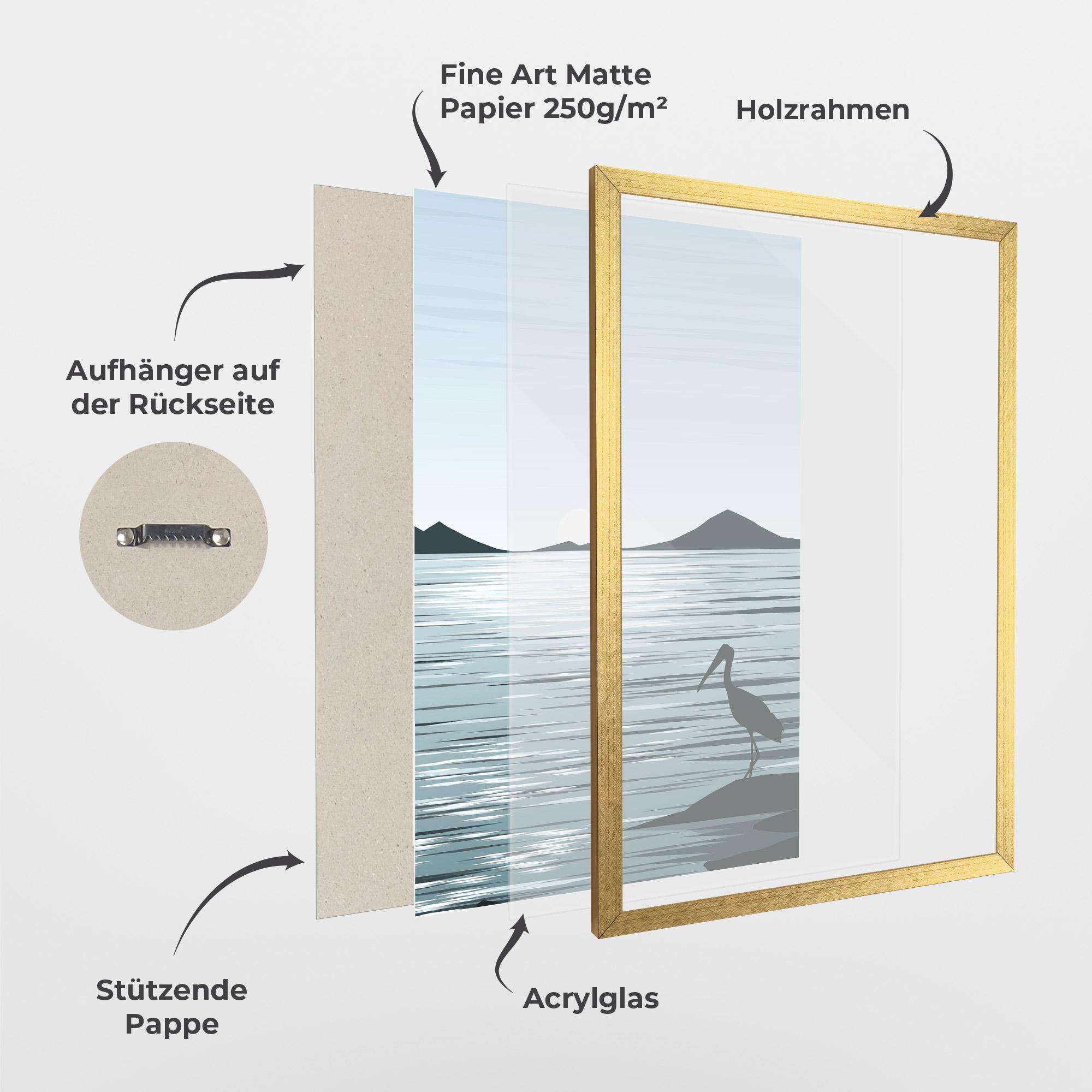 Gerahmte Poster Sparkling Lake mockup 1