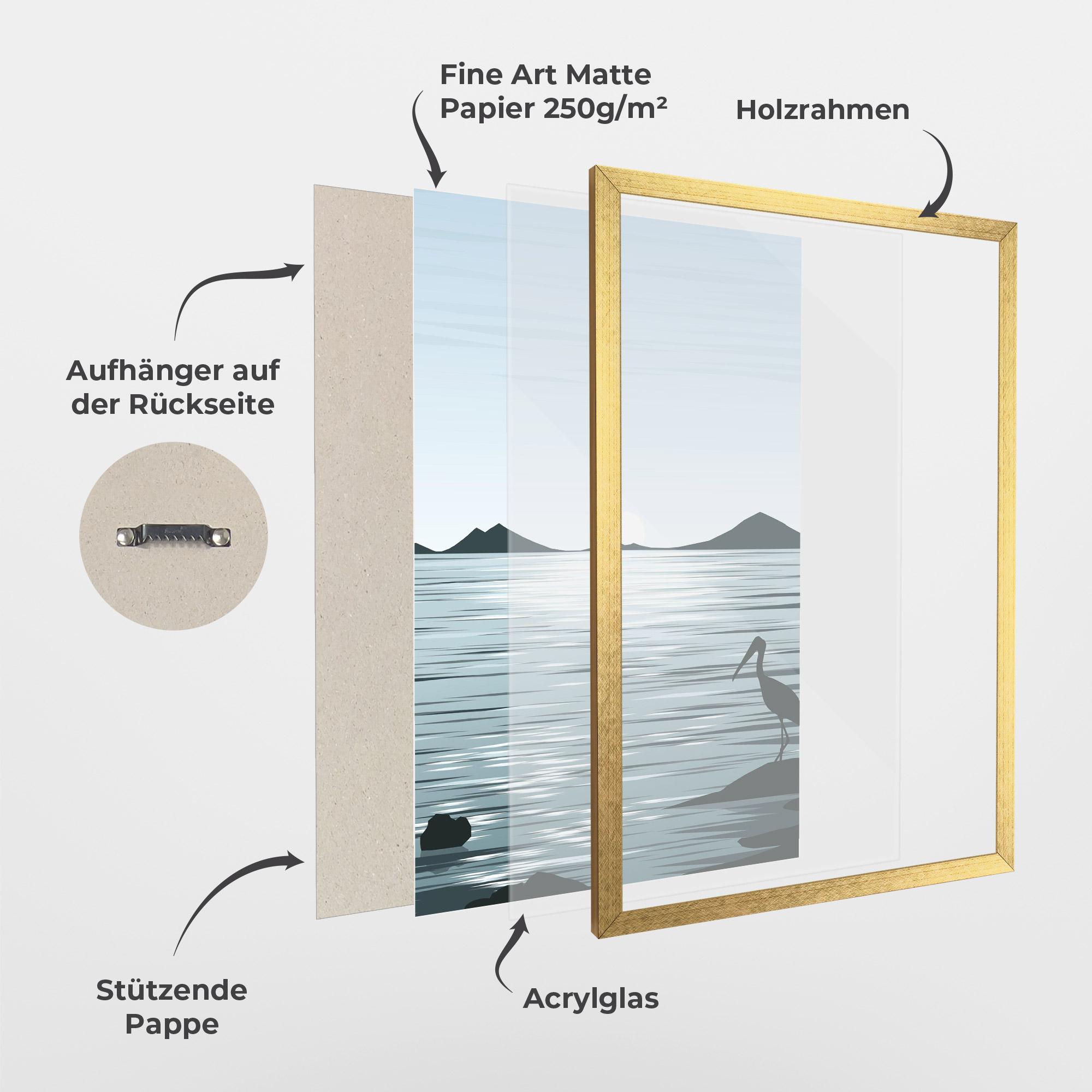 Gerahmte Poster Sparkling_lake_view mockup 1