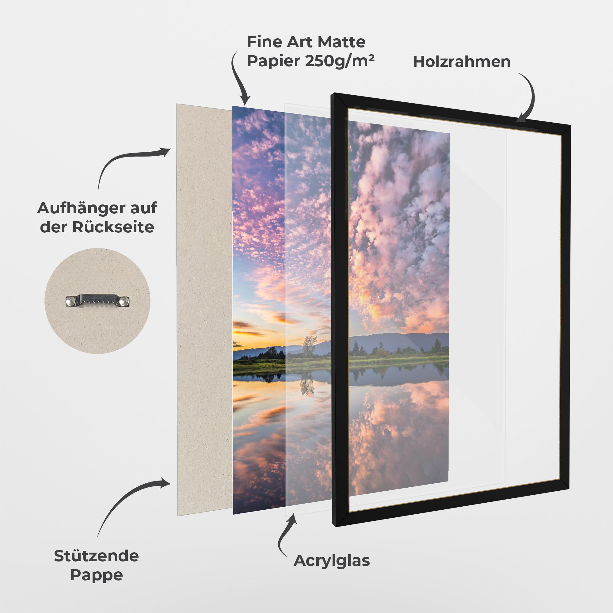 Gerahmte Poster Beautiful Sky mockup 1