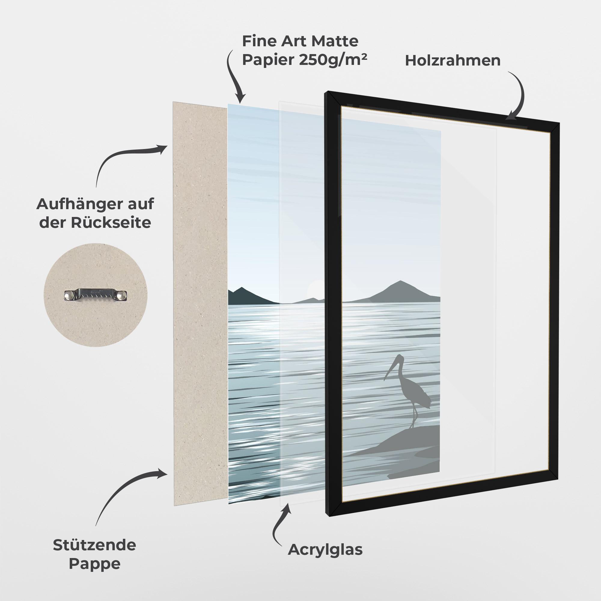 Gerahmte Poster Sparkling Lake mockup 1